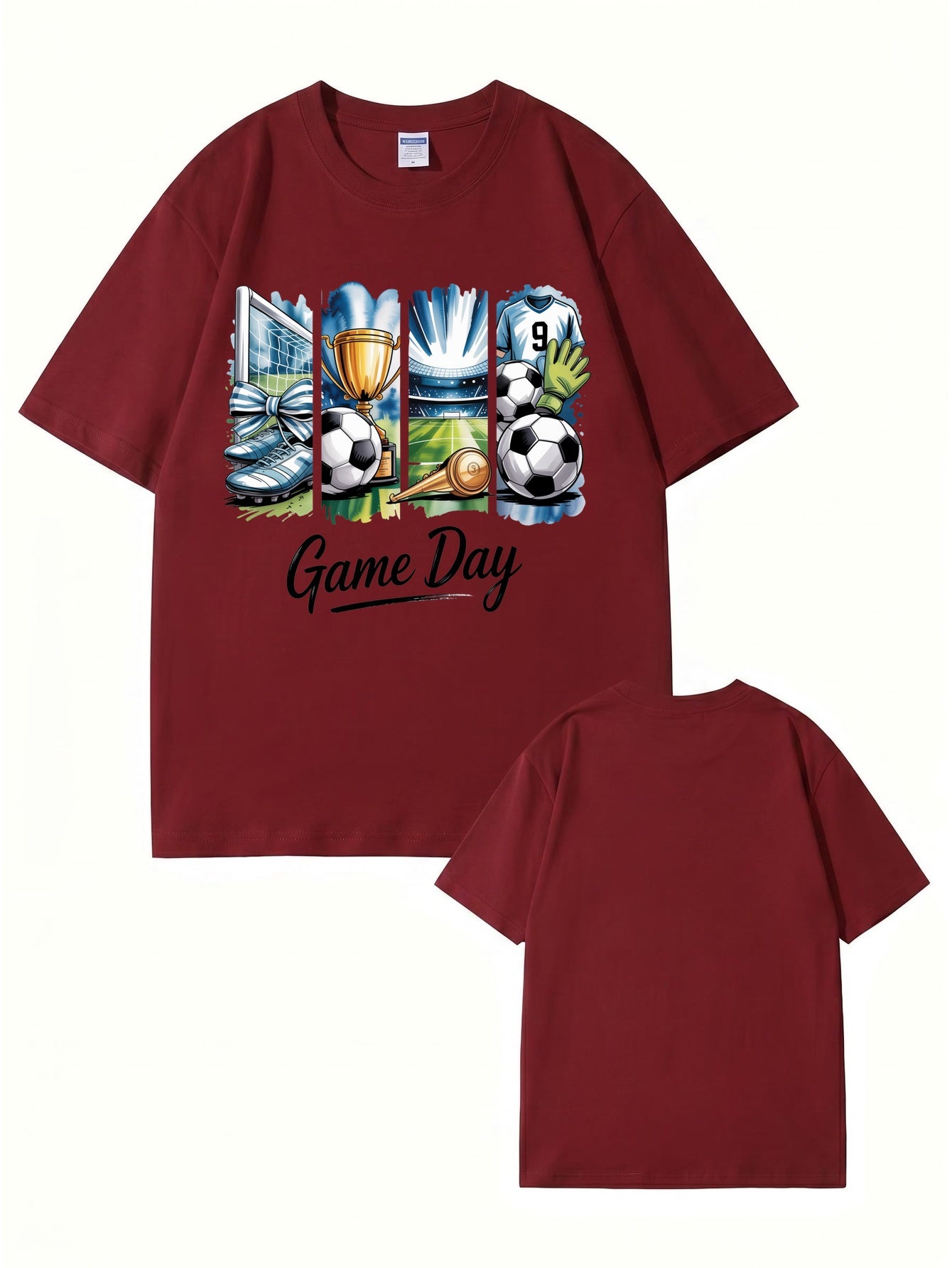 Game Day Graphic Print T-Shirt - Premium Cotton Soccer Fan Apparel