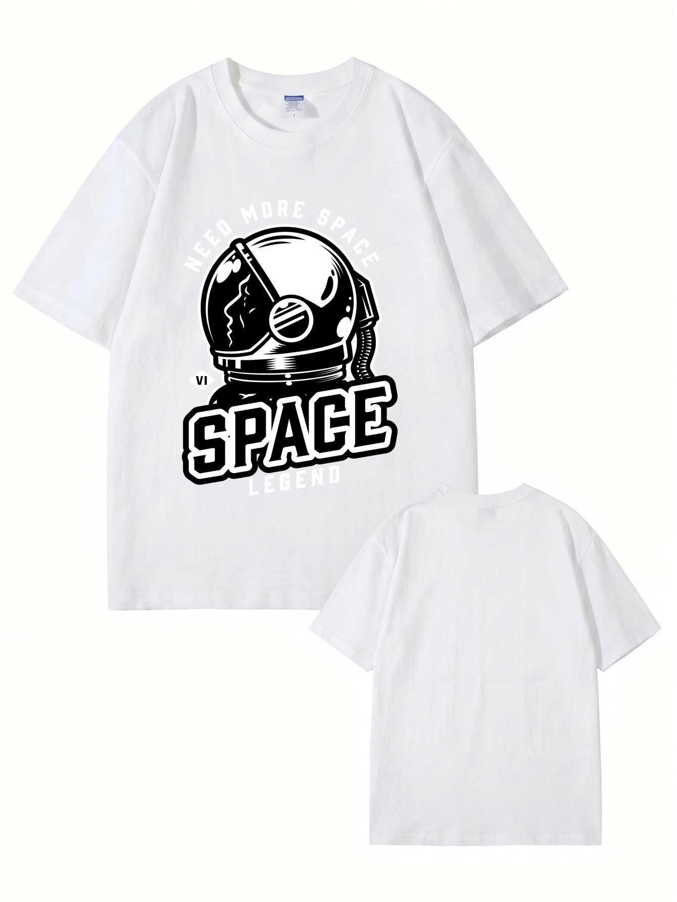 Need More Space Astronaut Graphic Print Cotton T-Shirt