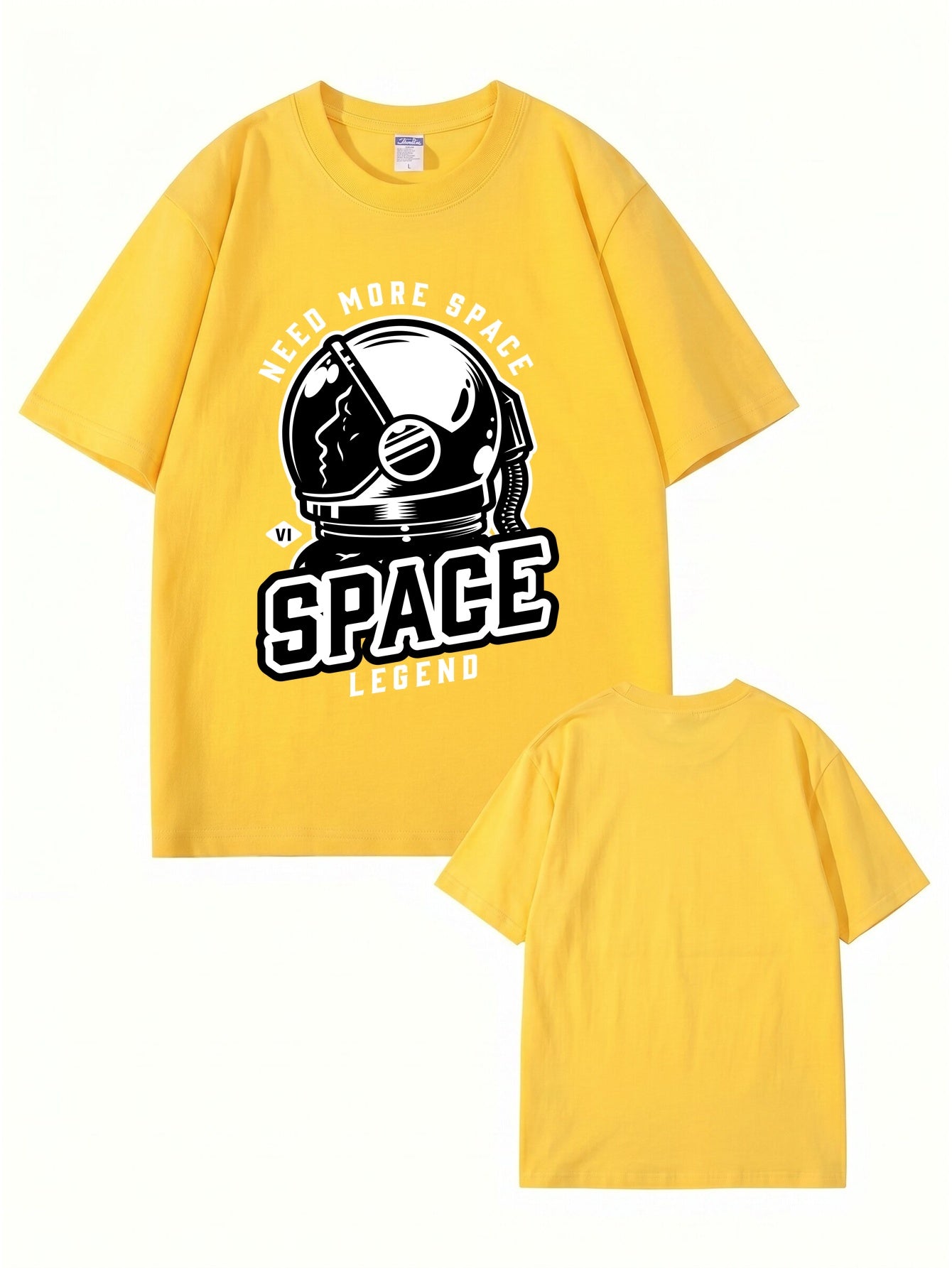 Need More Space Astronaut Graphic Print Cotton T-Shirt