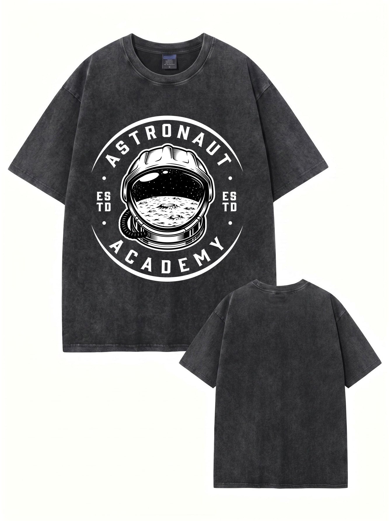 Astronaut Academy Vintage Washed Graphic T-Shirt | Heavyweight Cotton Tee