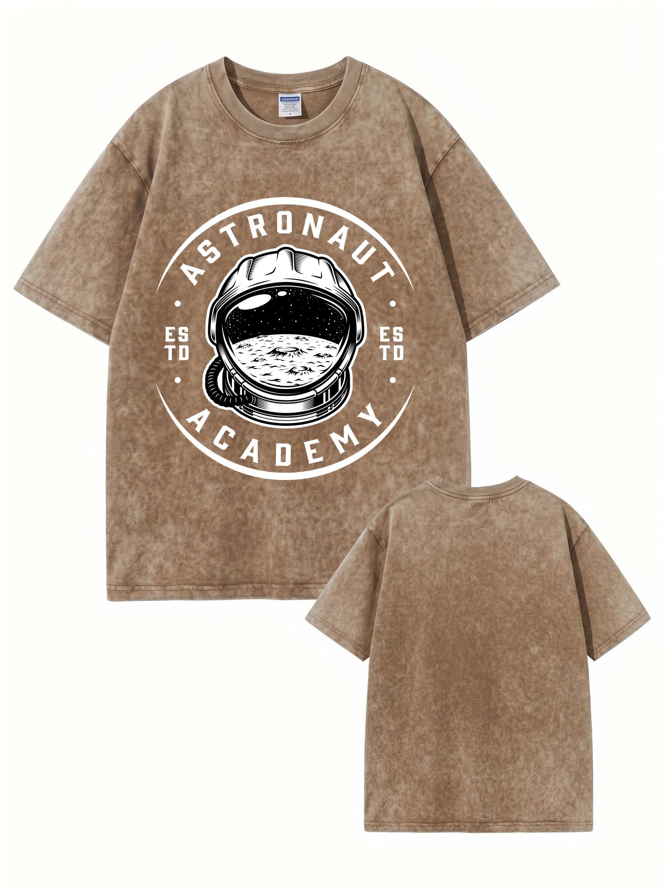 Astronaut Academy Vintage Washed Graphic T-Shirt | Heavyweight Cotton Tee