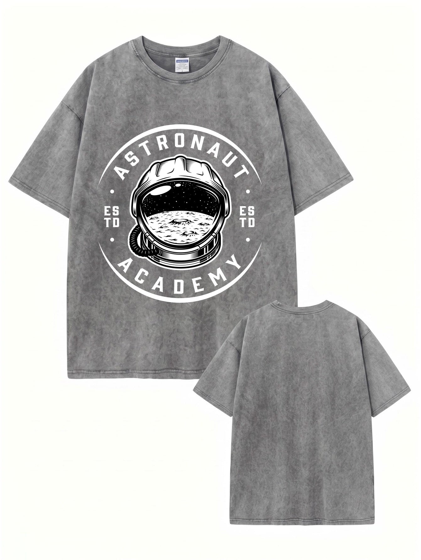 Astronaut Academy Vintage Washed Graphic T-Shirt | Heavyweight Cotton Tee
