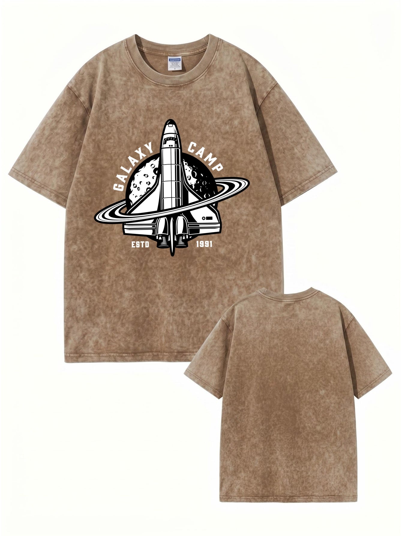 Galaxy Camp Vintage Washed Graphic T-Shirt - Premium Heavyweight Cotton