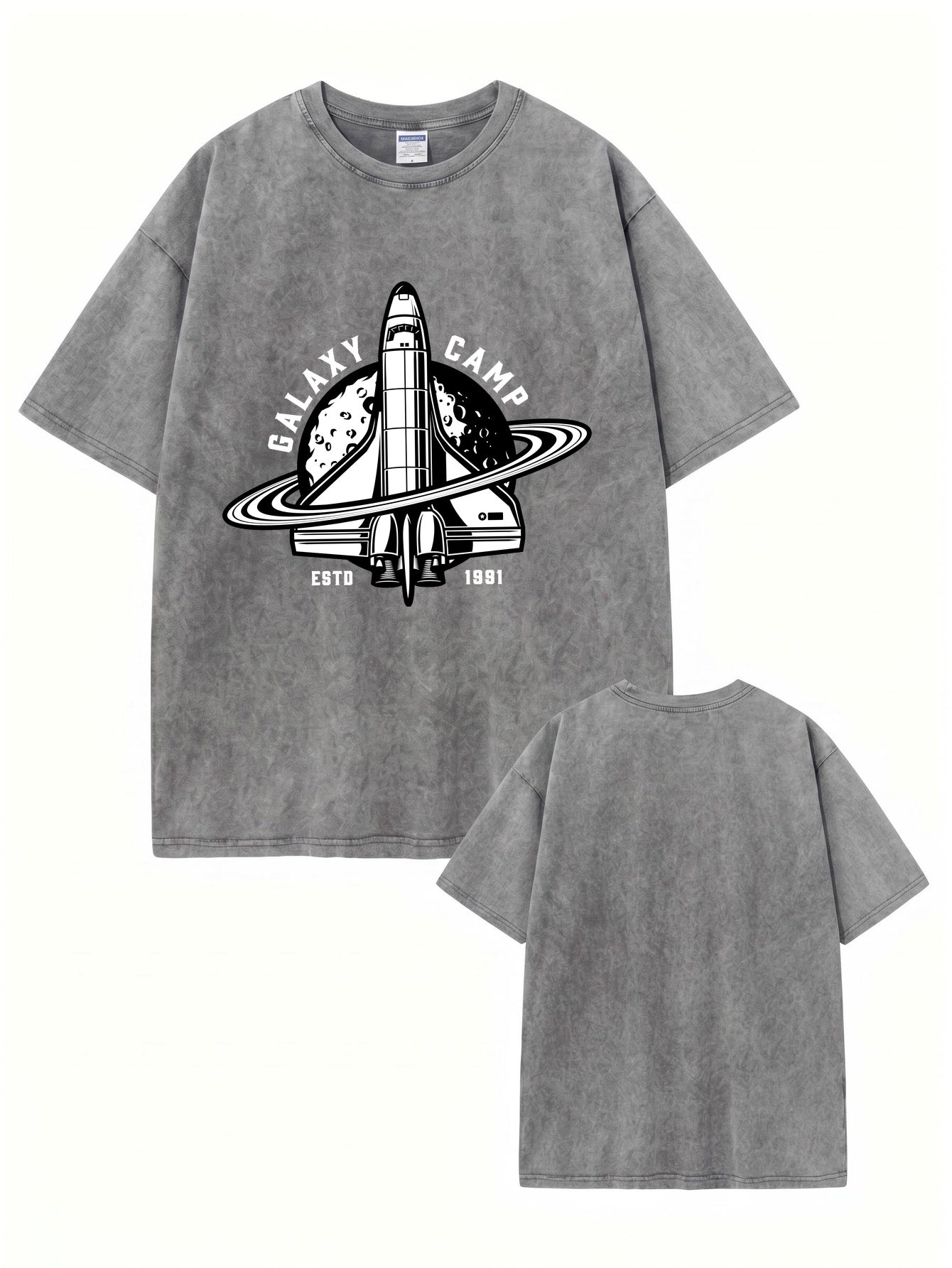 Galaxy Camp Vintage Washed Graphic T-Shirt - Premium Heavyweight Cotton