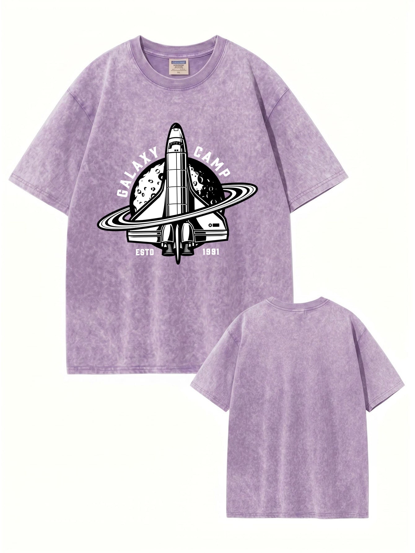 Galaxy Camp Vintage Washed Graphic T-Shirt - Premium Heavyweight Cotton