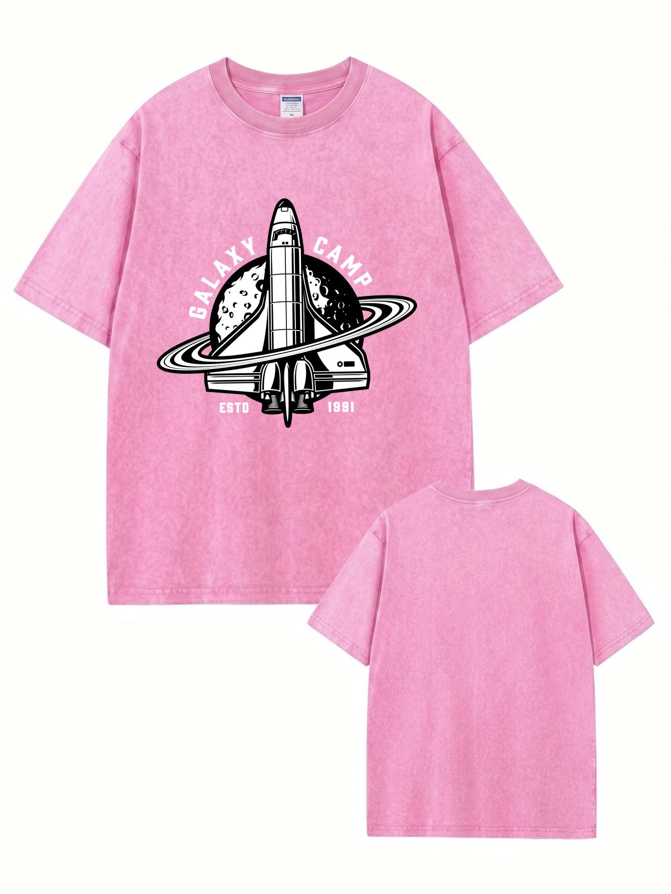Galaxy Camp Vintage Washed Graphic T-Shirt - Premium Heavyweight Cotton