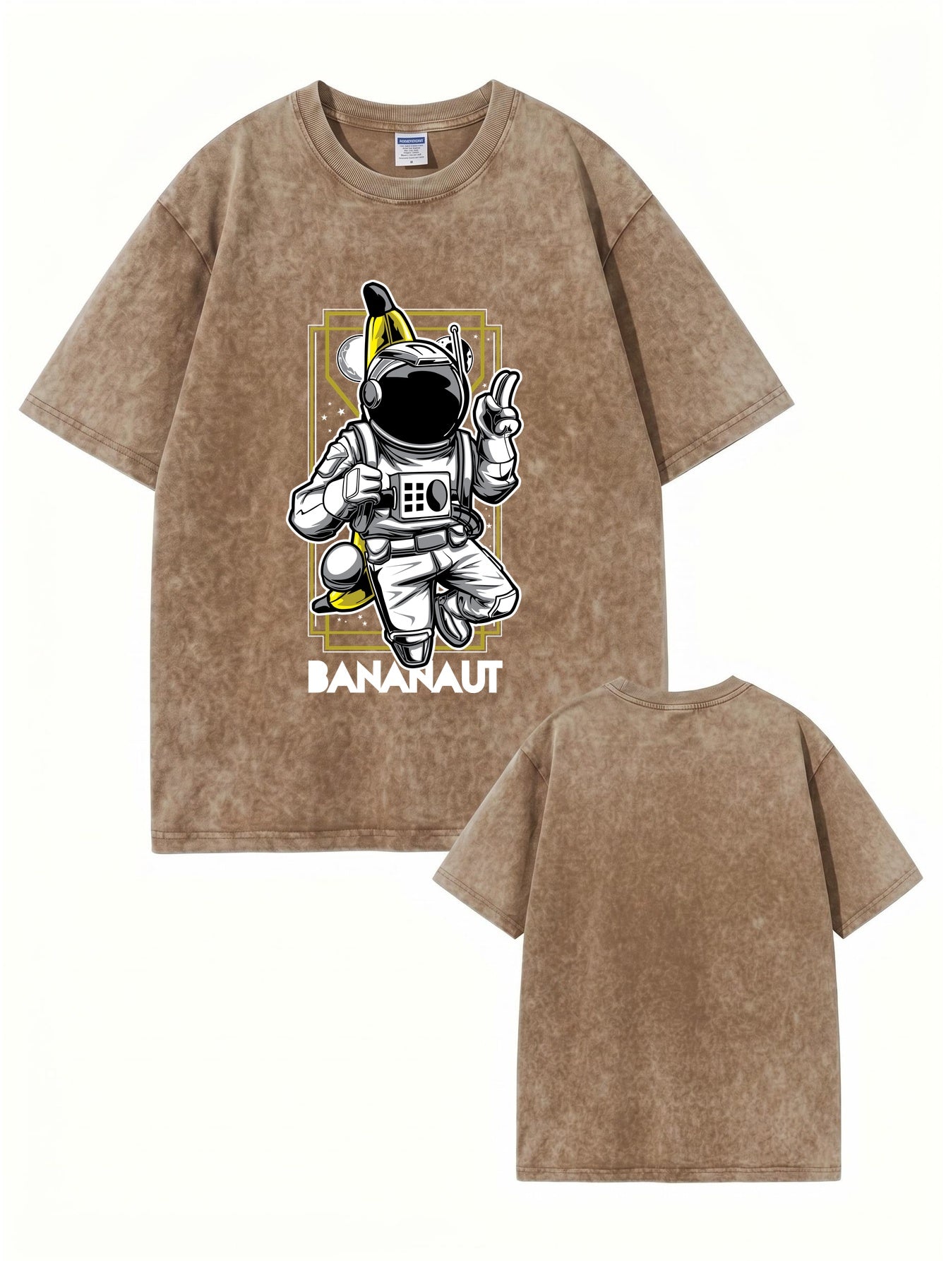 Bananaut Graphic Vintage Washed Cotton T-Shirt