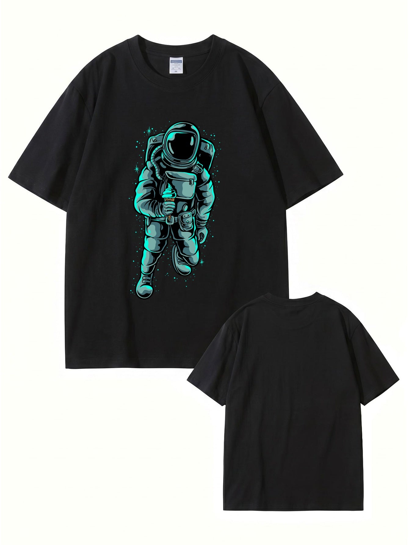 Astronaut Eating Ice Cream Graphic T-Shirt - Premium Cotton Streetwear Tee