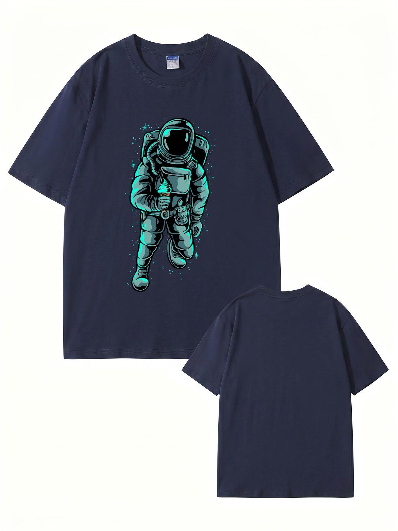Astronaut Eating Ice Cream Graphic T-Shirt - Premium Cotton Streetwear Tee