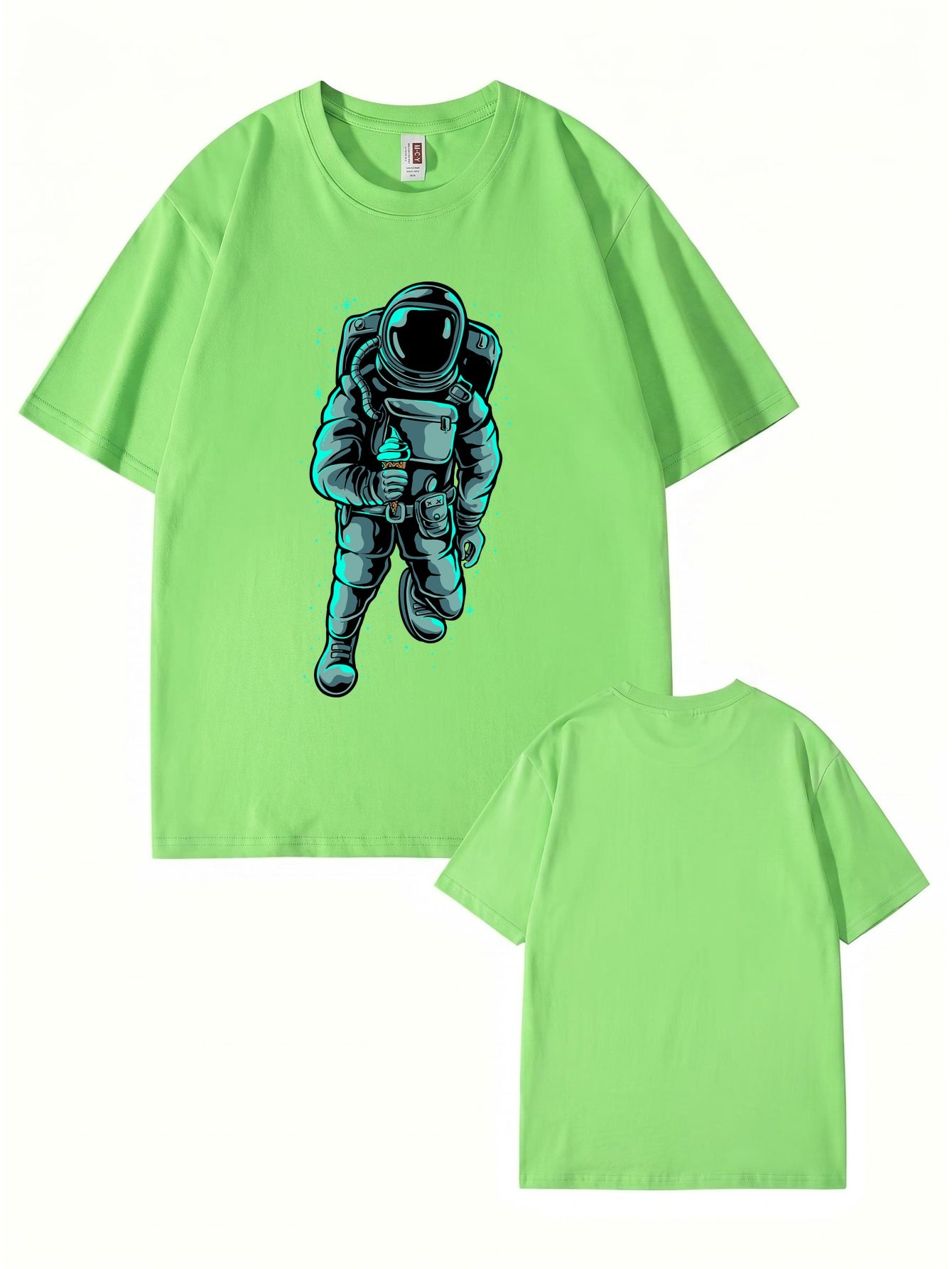 Astronaut Eating Ice Cream Graphic T-Shirt - Premium Cotton Streetwear Tee