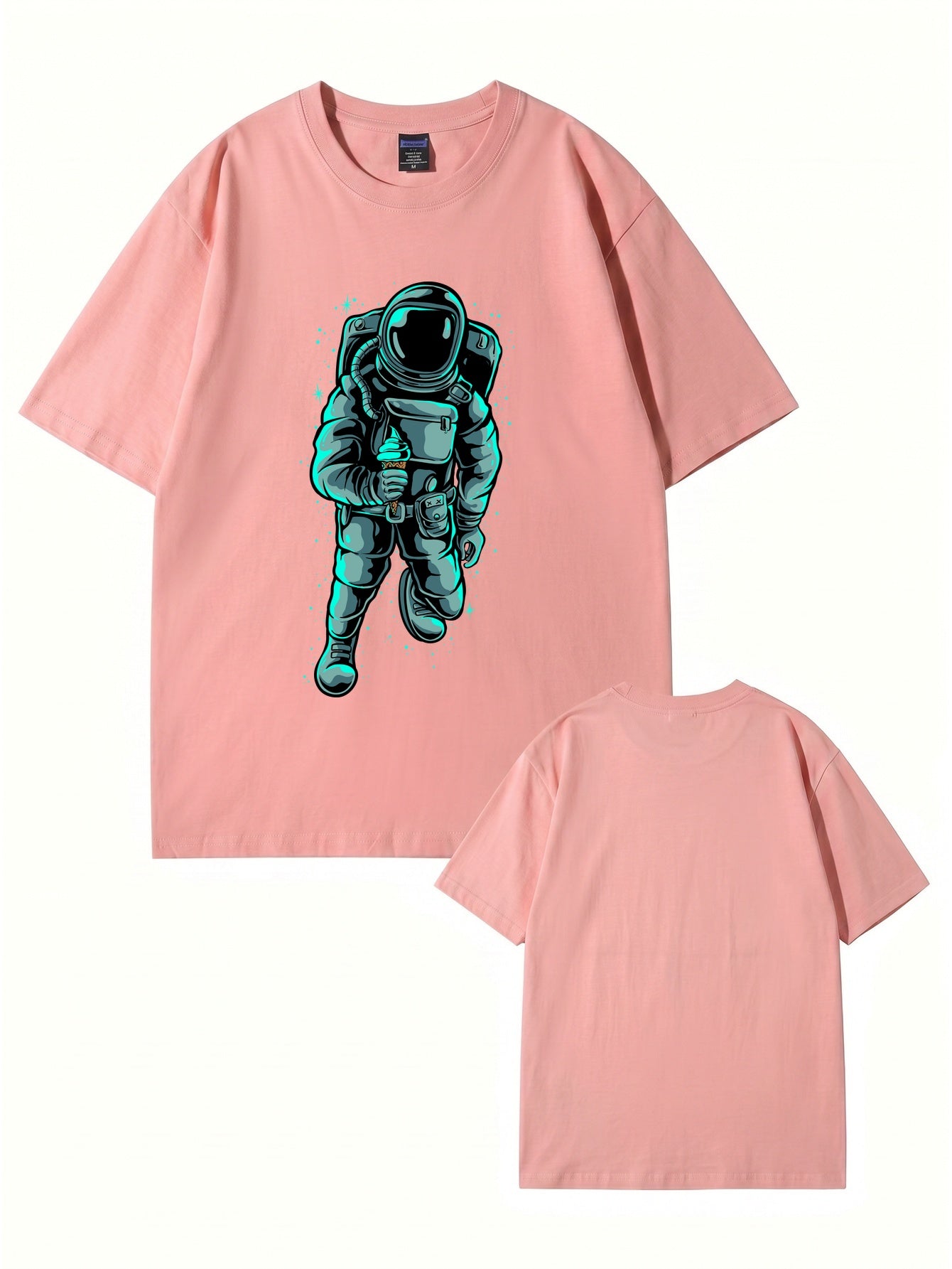 Astronaut Eating Ice Cream Graphic T-Shirt - Premium Cotton Streetwear Tee
