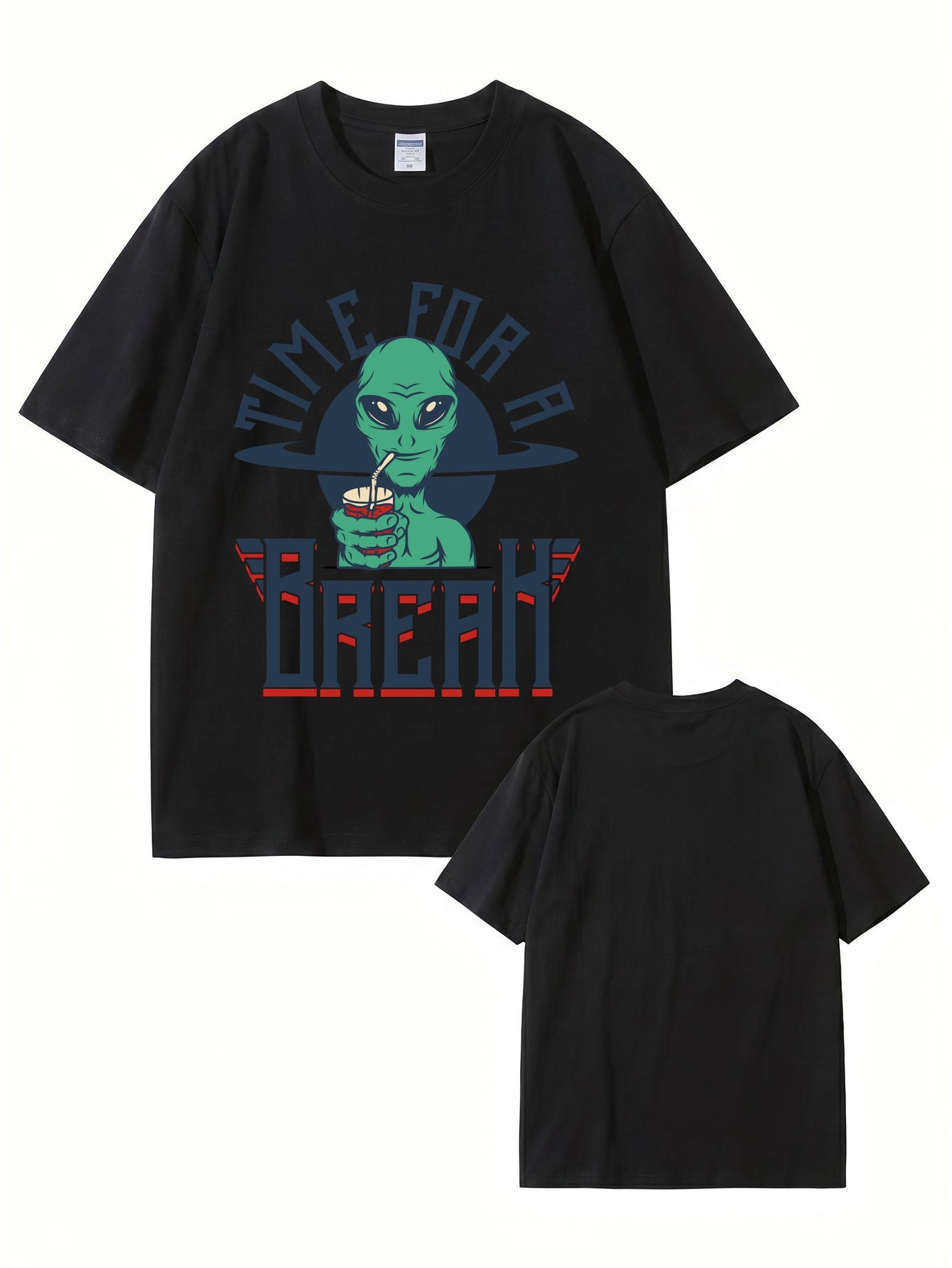 Time For A Break Alien Graphic T-Shirt | Funny Space Lover Cotton Tee