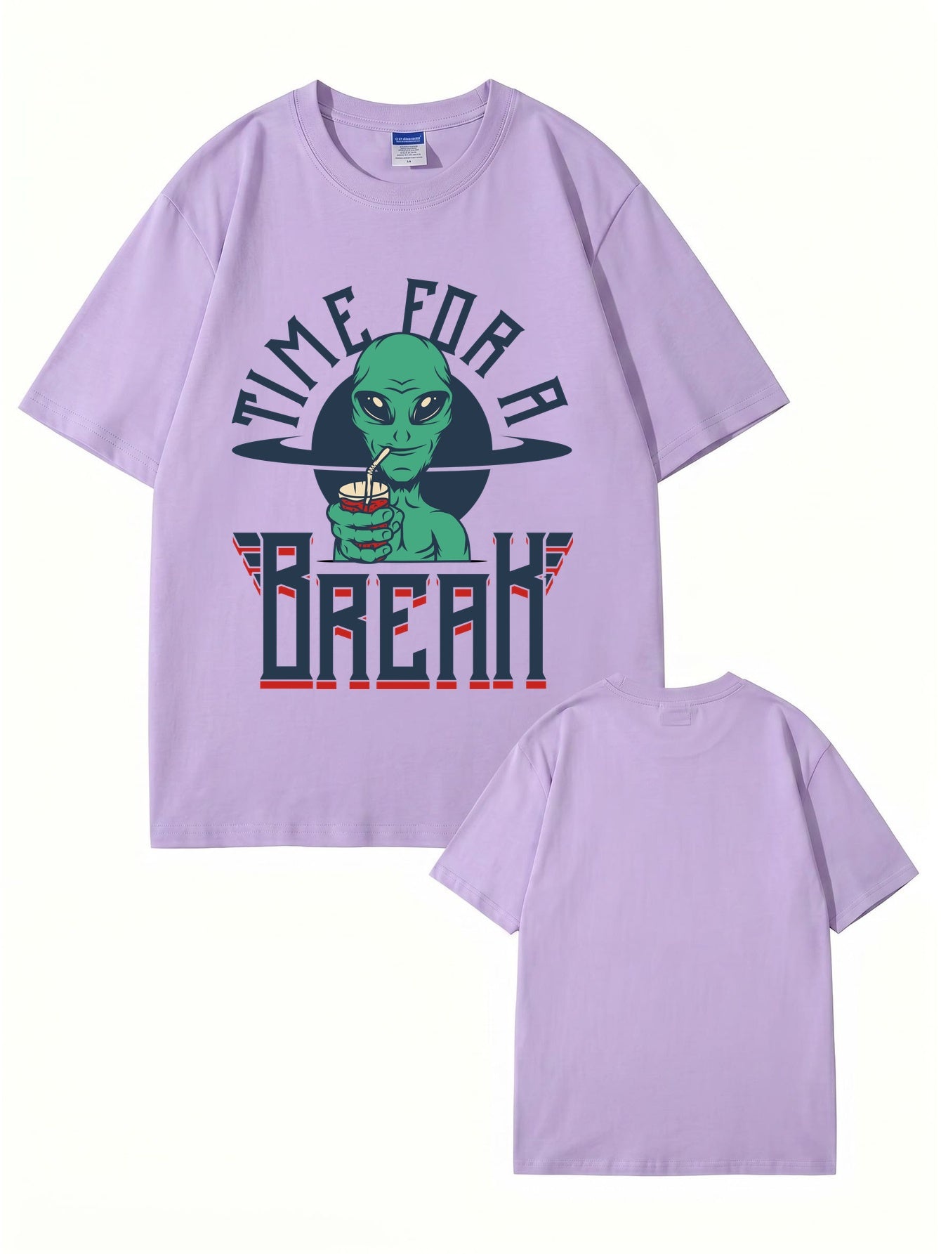 Time For A Break Alien Graphic T-Shirt | Funny Space Lover Cotton Tee
