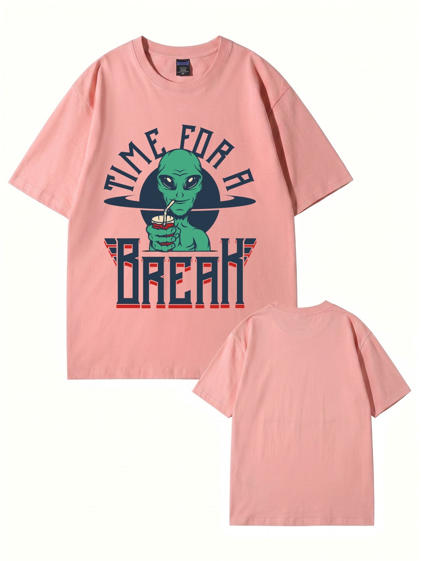 Time For A Break Alien Graphic T-Shirt | Funny Space Lover Cotton Tee