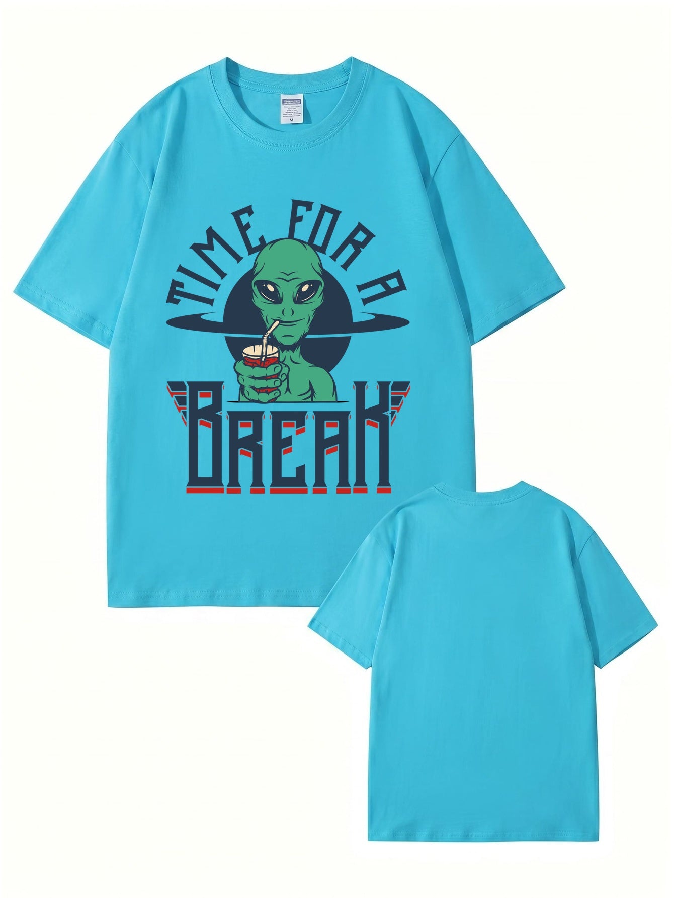 Time For A Break Alien Graphic T-Shirt | Funny Space Lover Cotton Tee
