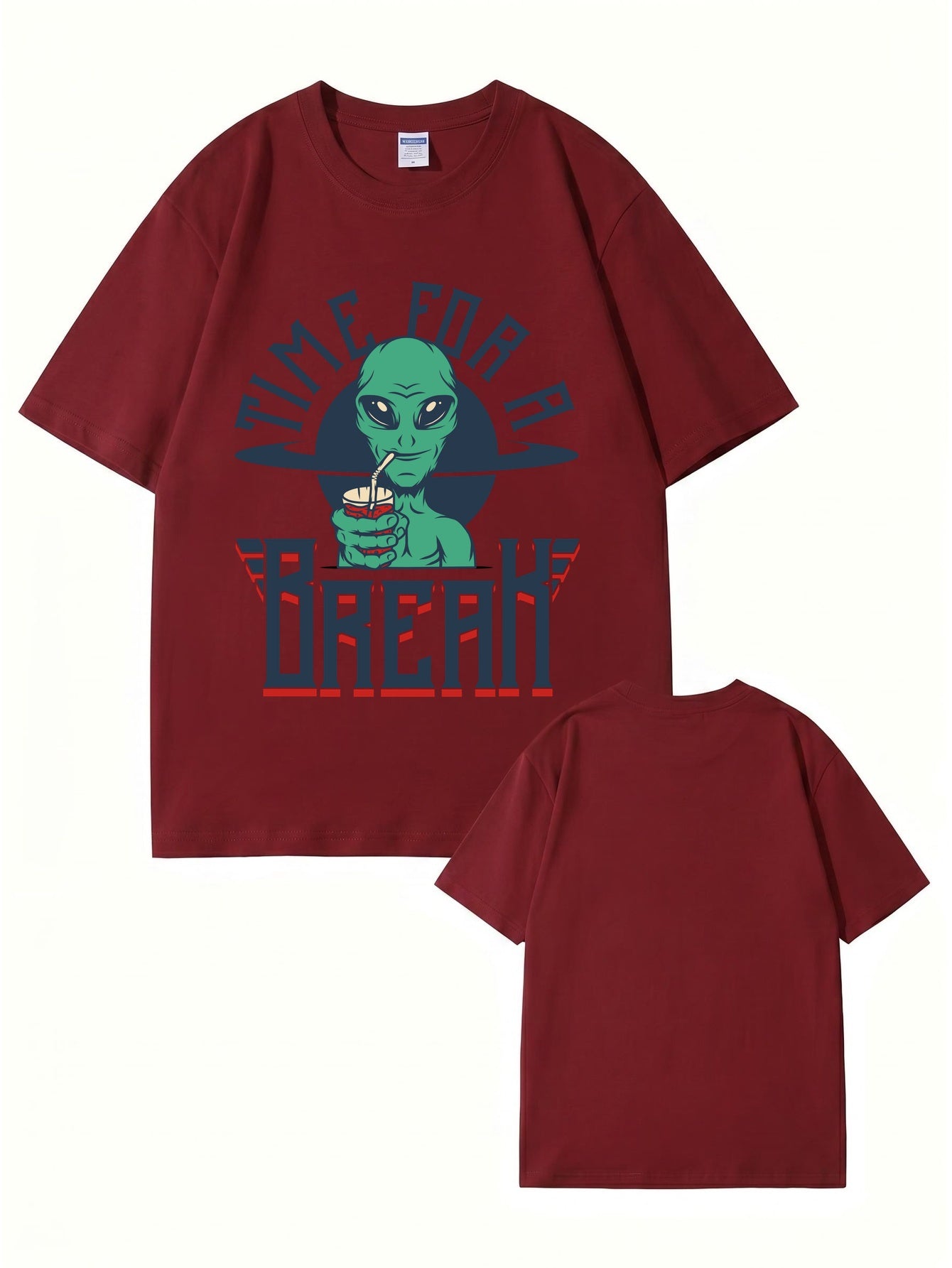 Time For A Break Alien Graphic T-Shirt | Funny Space Lover Cotton Tee