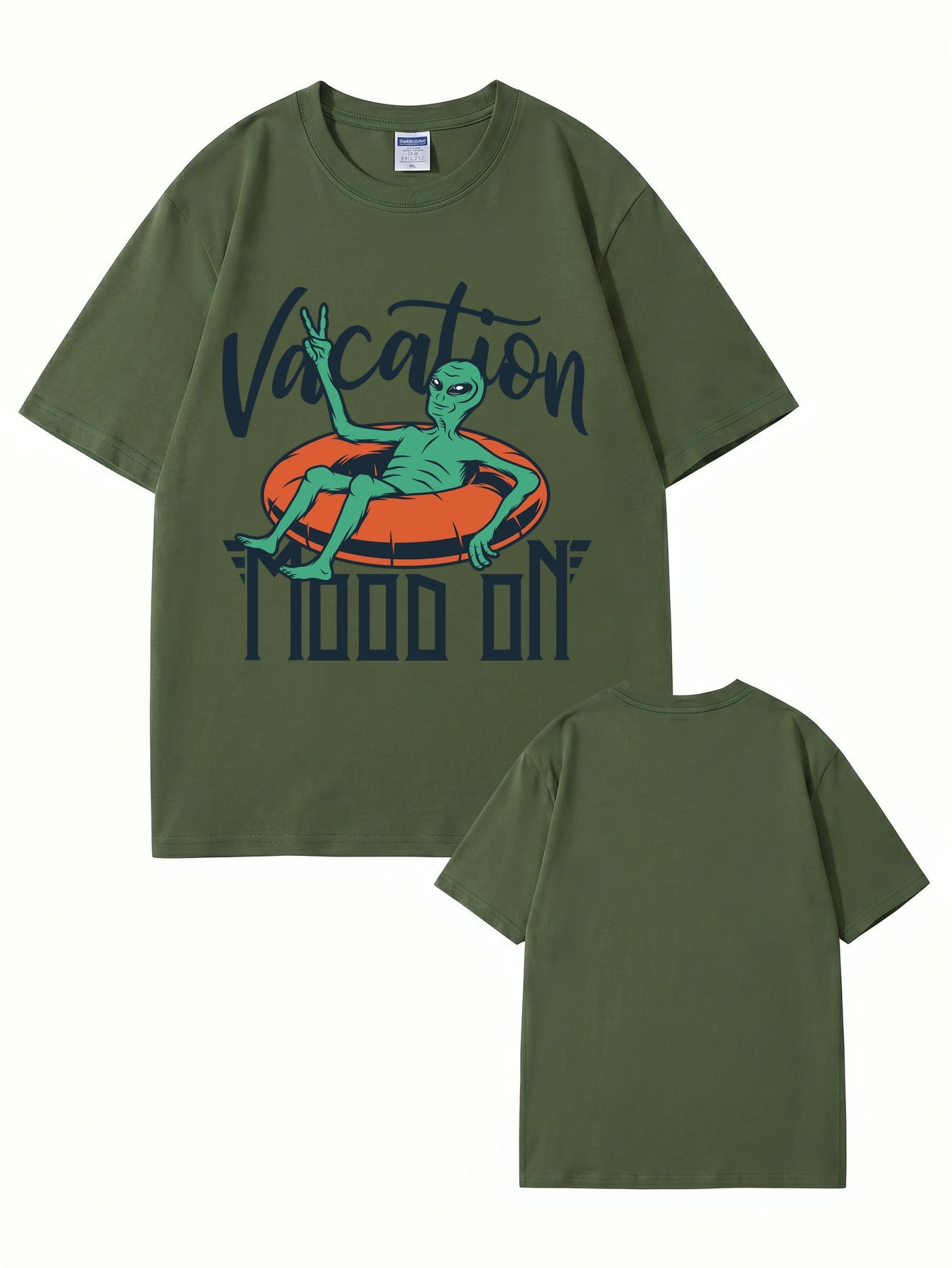 Vacation Mood On Alien Graphic T-Shirt - 22 Colors, Premium Cotton