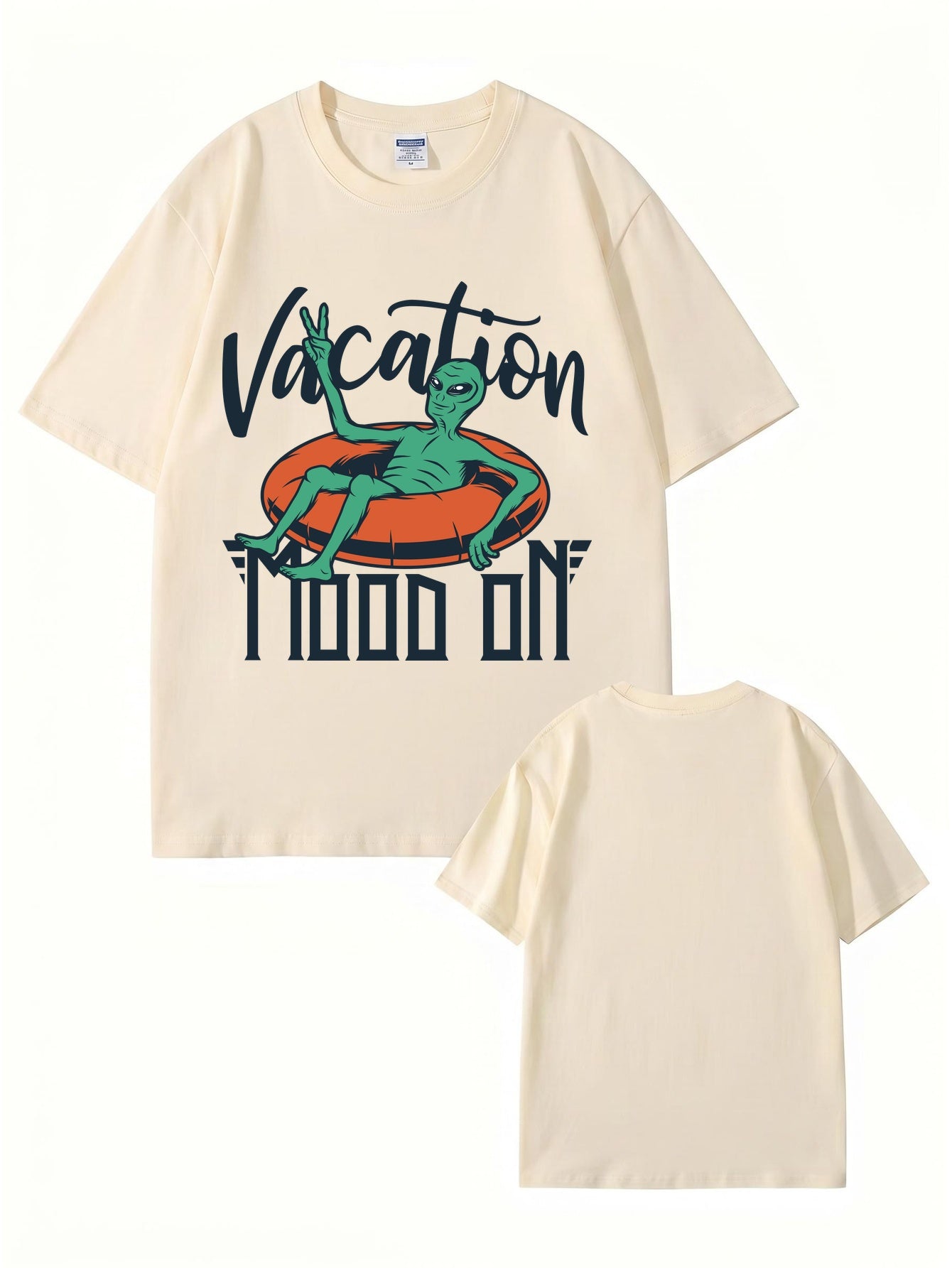 Vacation Mood On Alien Graphic T-Shirt - 22 Colors, Premium Cotton