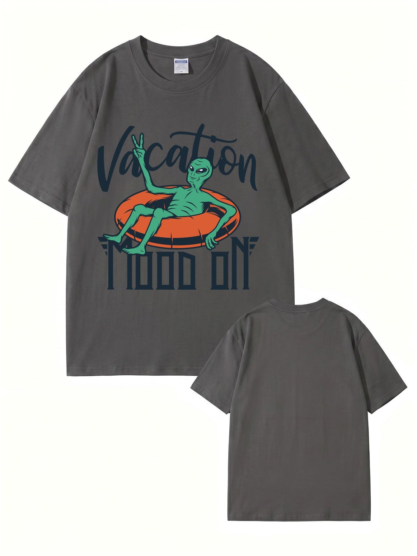 Vacation Mood On Alien Graphic T-Shirt - 22 Colors, Premium Cotton