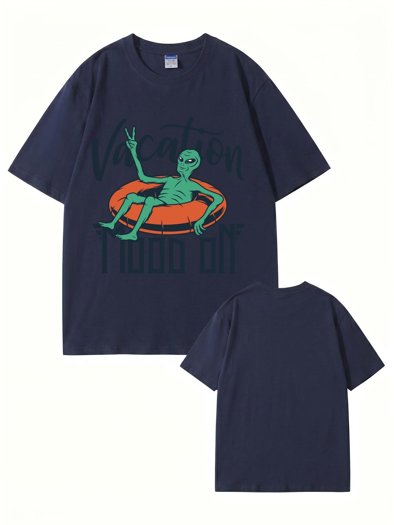 Vacation Mood On Alien Graphic T-Shirt - 22 Colors, Premium Cotton