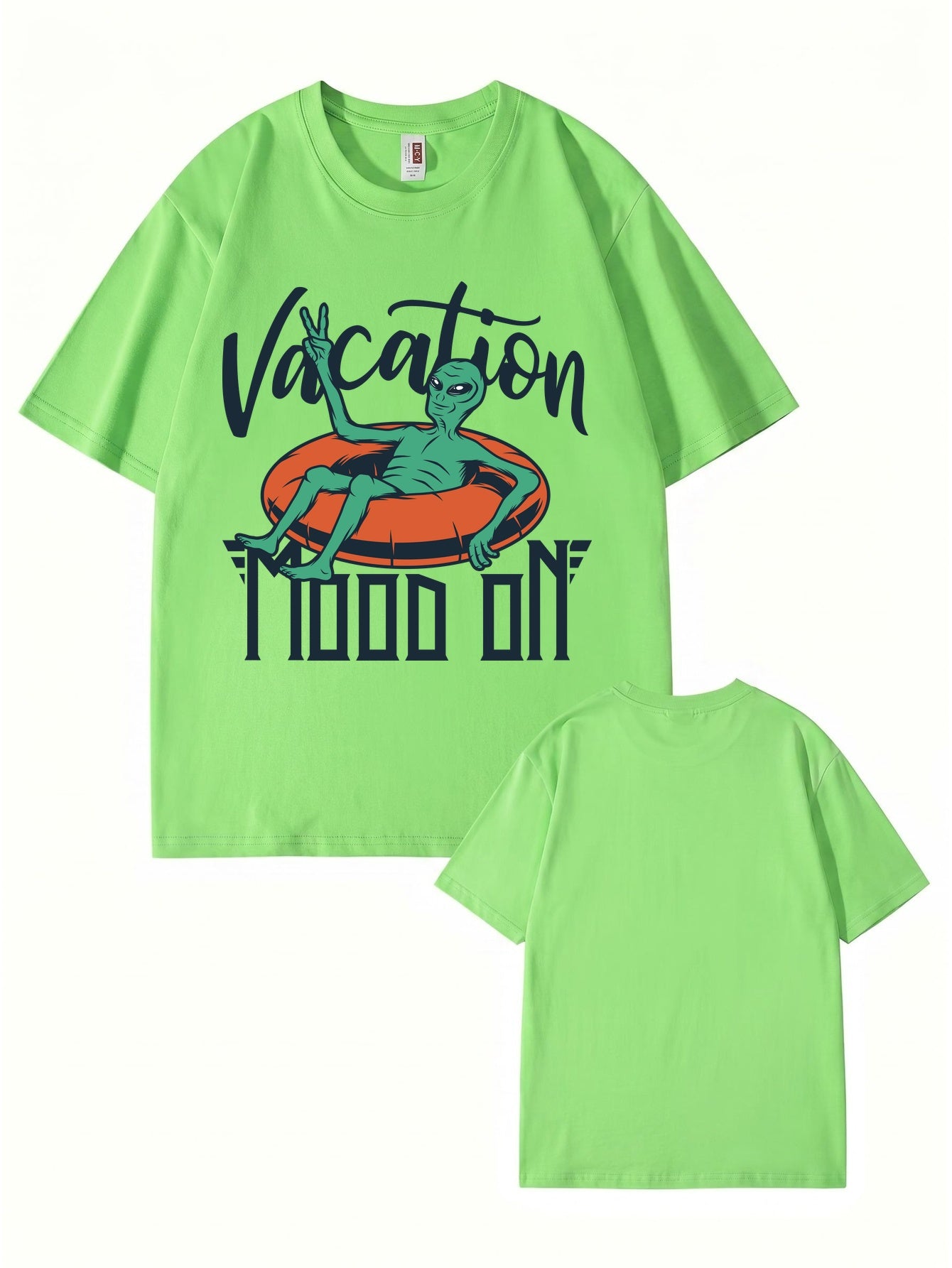 Vacation Mood On Alien Graphic T-Shirt - 22 Colors, Premium Cotton