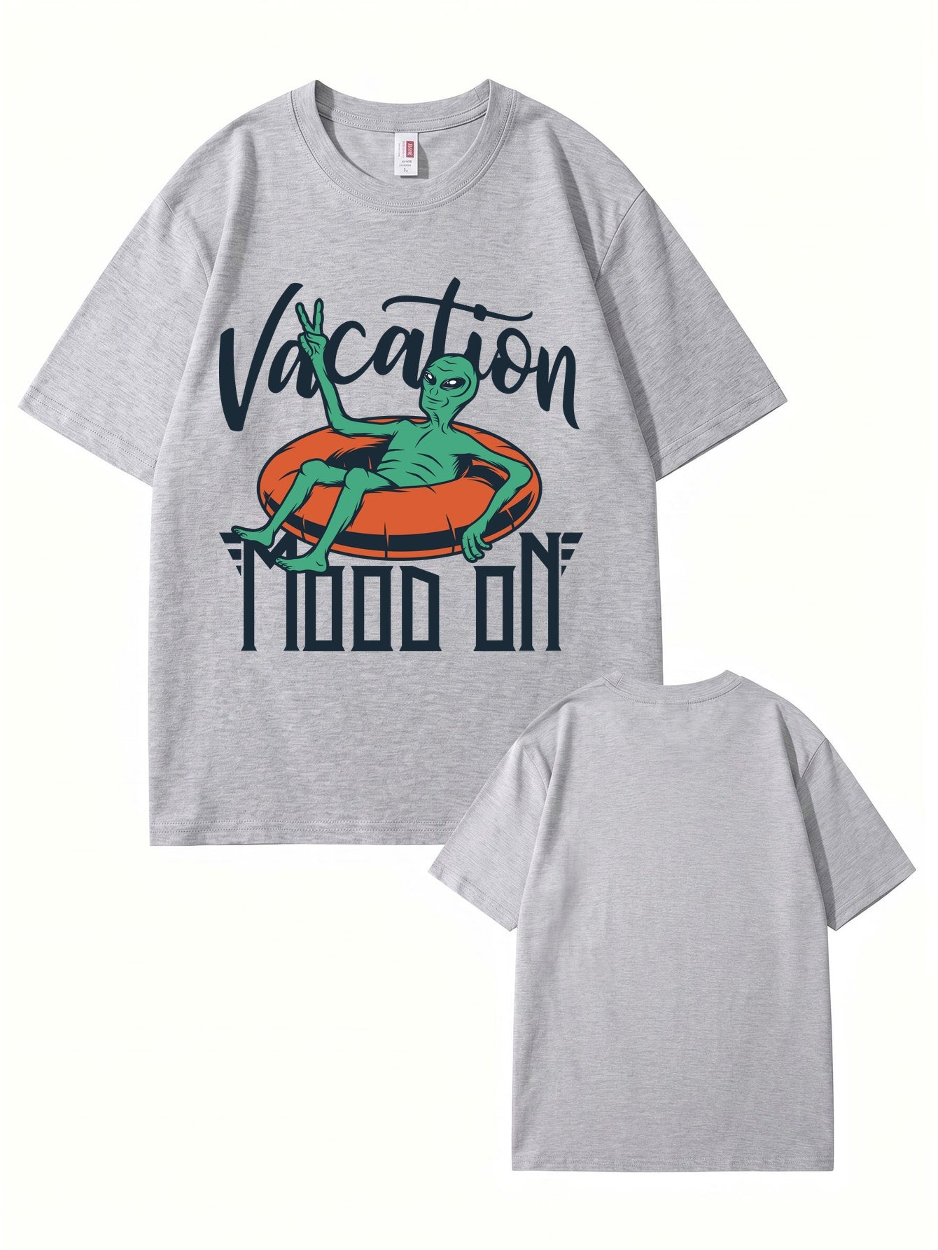 Vacation Mood On Alien Graphic T-Shirt - 22 Colors, Premium Cotton