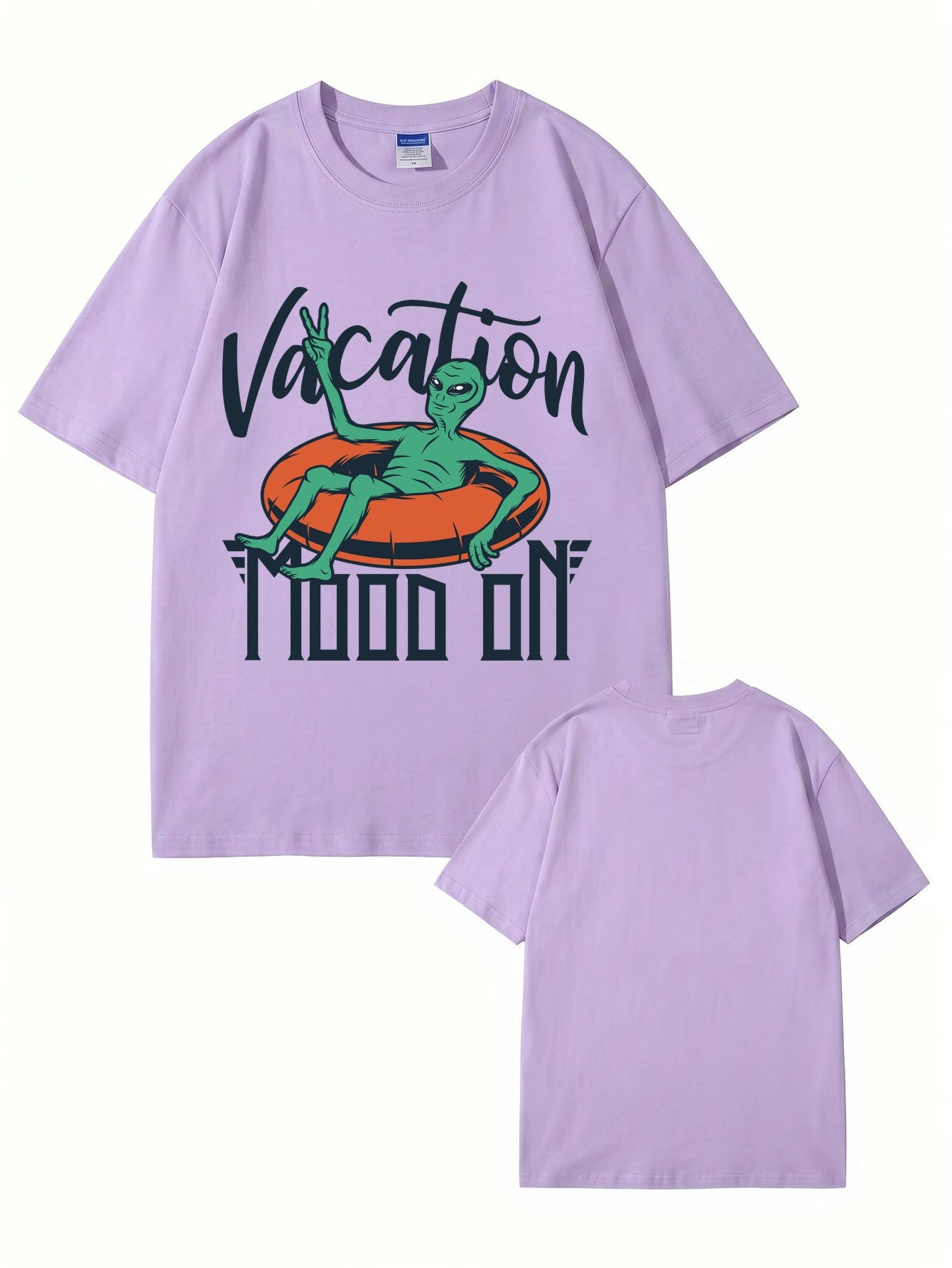 Vacation Mood On Alien Graphic T-Shirt - 22 Colors, Premium Cotton