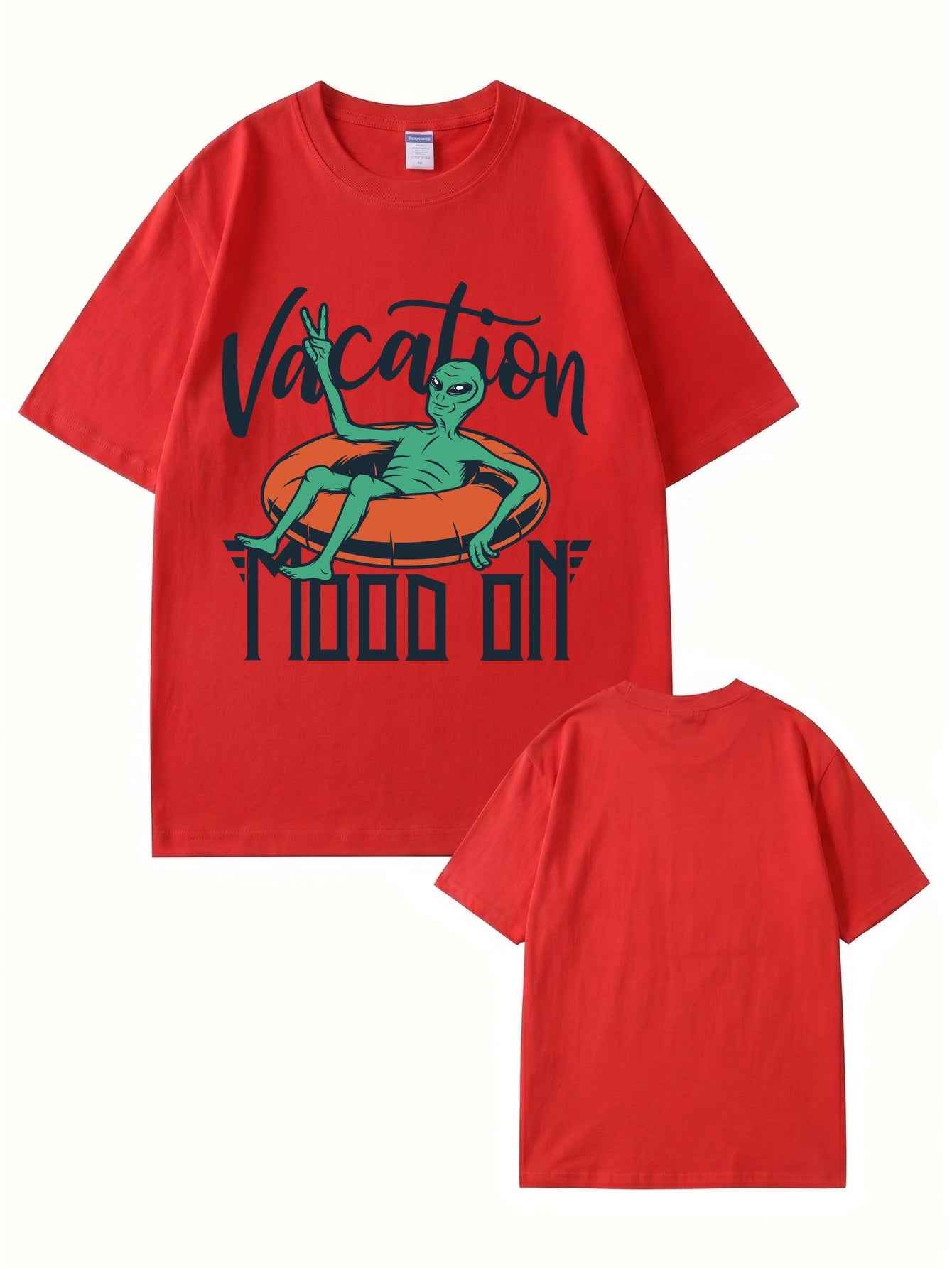 Vacation Mood On Alien Graphic T-Shirt - 22 Colors, Premium Cotton