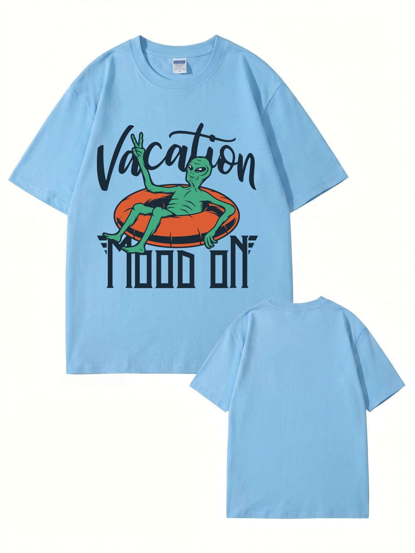 Vacation Mood On Alien Graphic T-Shirt - 22 Colors, Premium Cotton