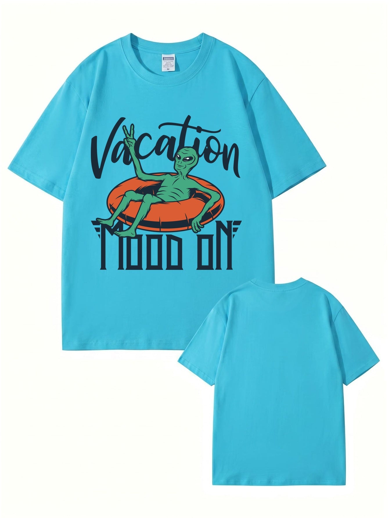 Vacation Mood On Alien Graphic T-Shirt - 22 Colors, Premium Cotton