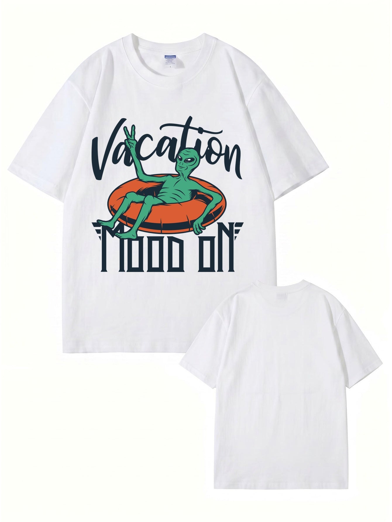 Vacation Mood On Alien Graphic T-Shirt - 22 Colors, Premium Cotton