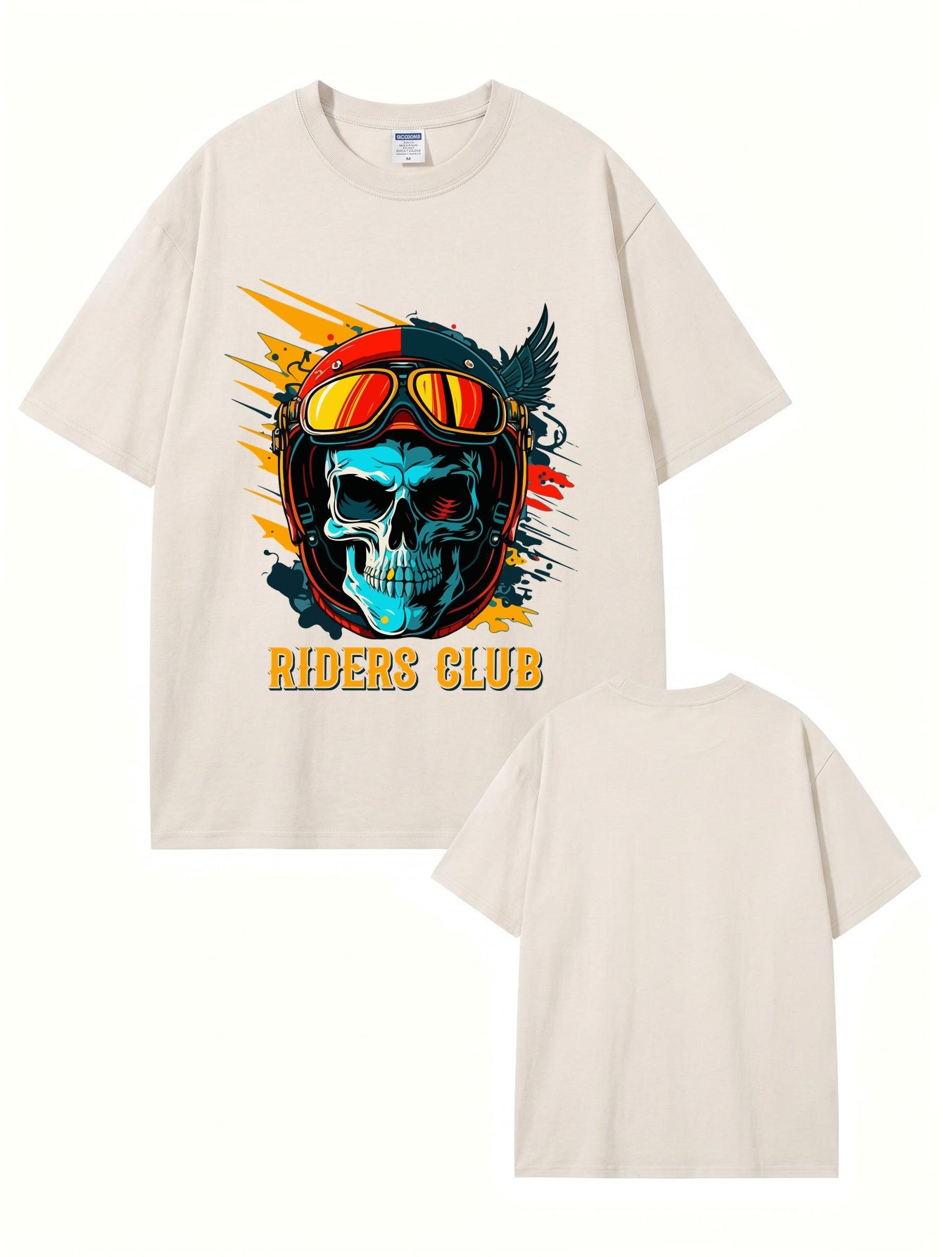 Riders Club Skull Vintage Washed Cotton T-Shirt