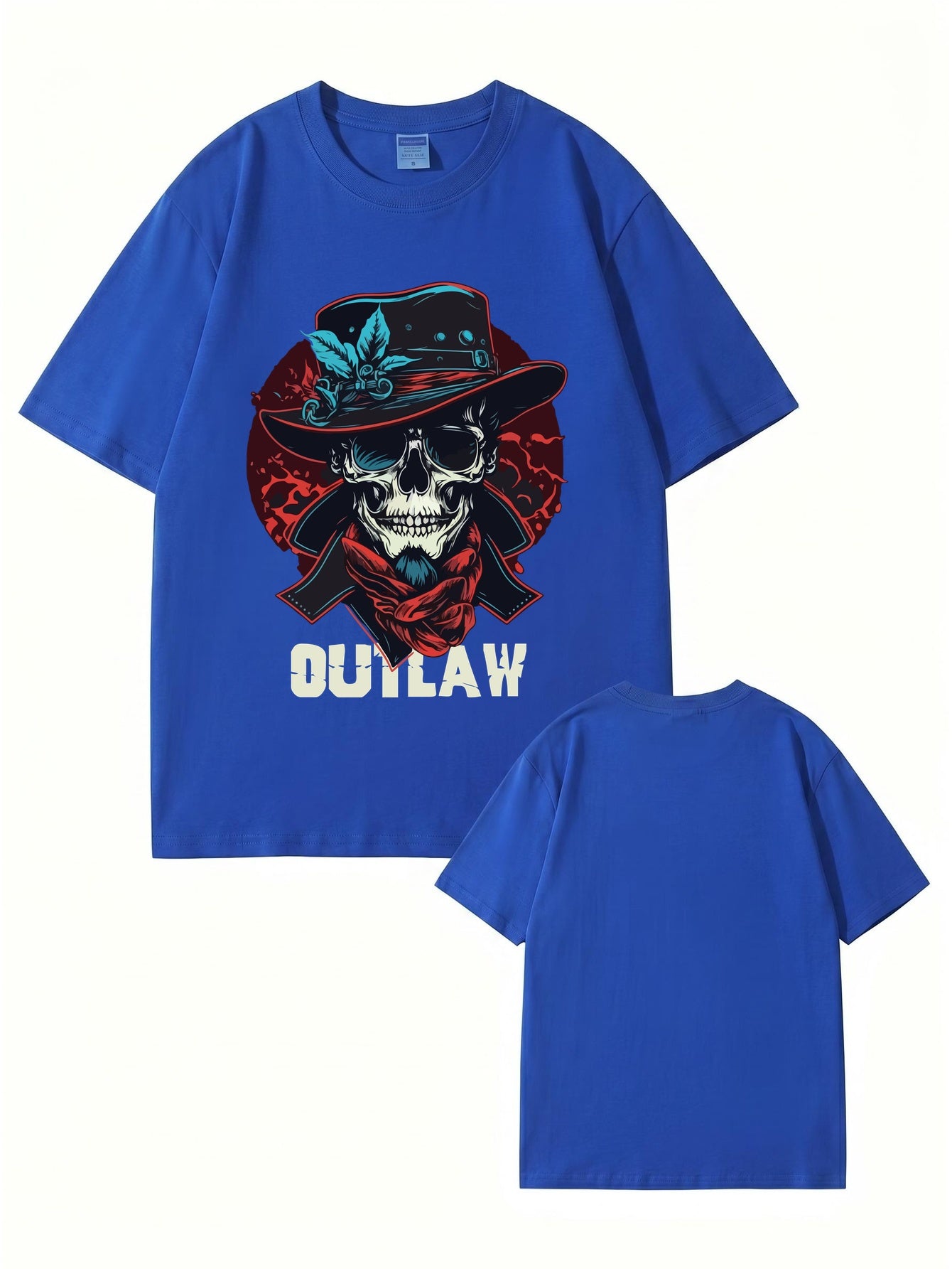 Outlaw Skull Graphic T-Shirt - Vintage Western Style Premium Cotton Tee