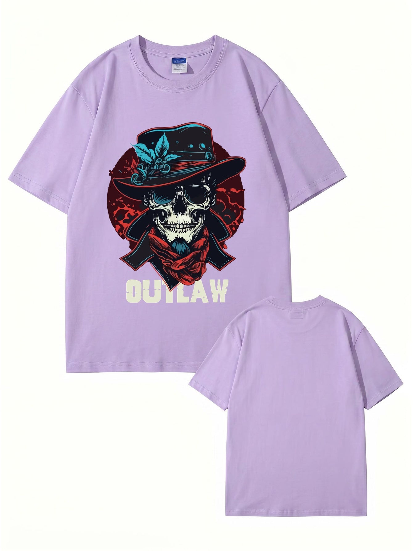 Outlaw Skull Graphic T-Shirt - Vintage Western Style Premium Cotton Tee