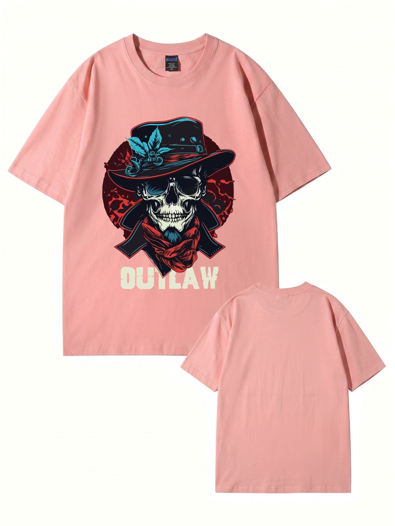 Outlaw Skull Graphic T-Shirt - Vintage Western Style Premium Cotton Tee