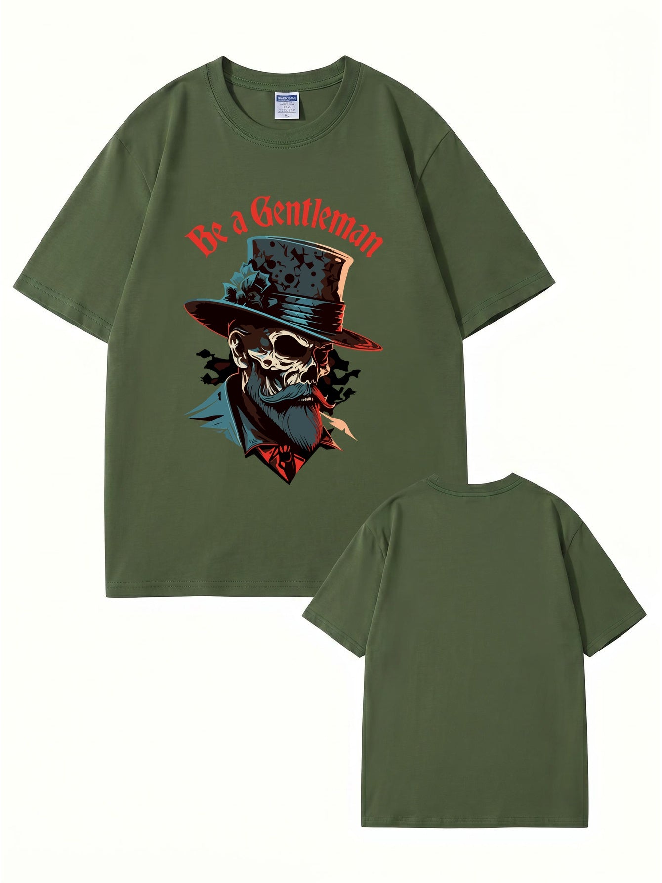 Be a Gentleman Skull Graphic Tee - Premium 200GSM Cotton Streetwear