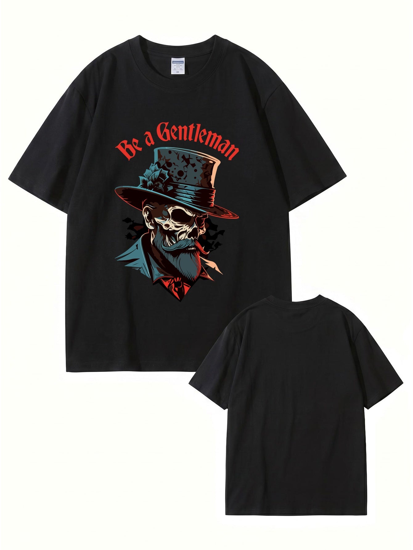 Be a Gentleman Skull Graphic Tee - Premium 200GSM Cotton Streetwear