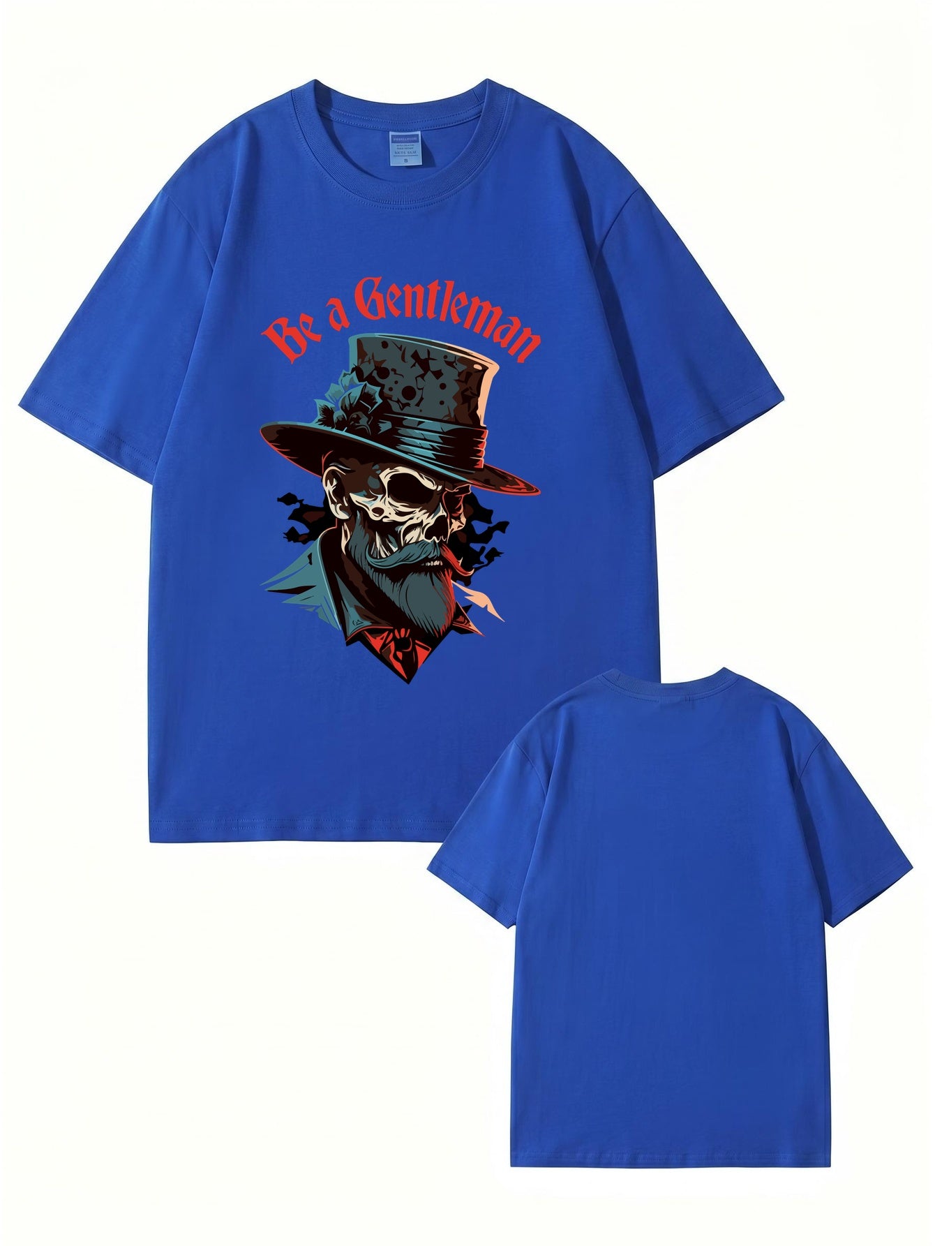 Be a Gentleman Skull Graphic Tee - Premium 200GSM Cotton Streetwear