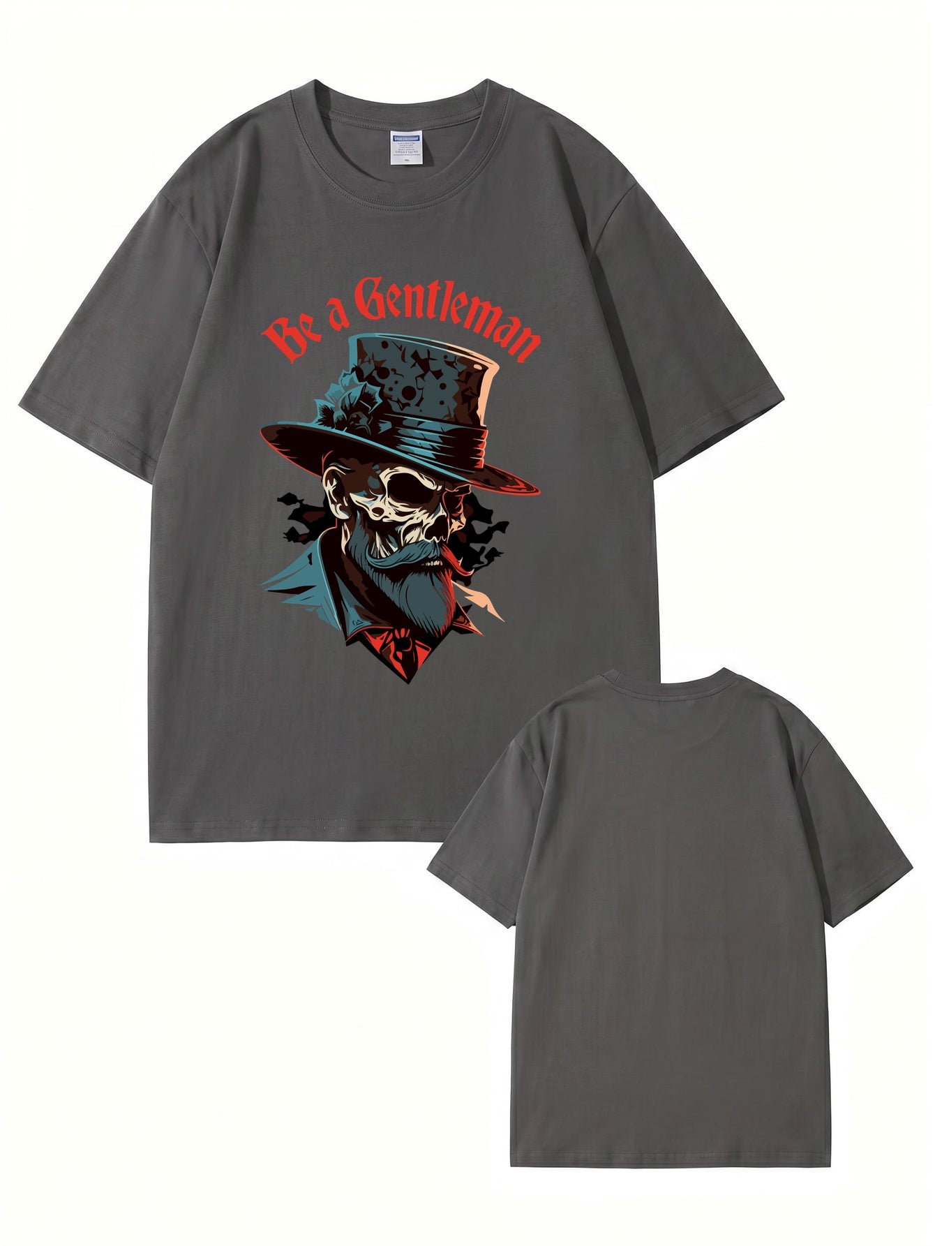 Be a Gentleman Skull Graphic Tee - Premium 200GSM Cotton Streetwear