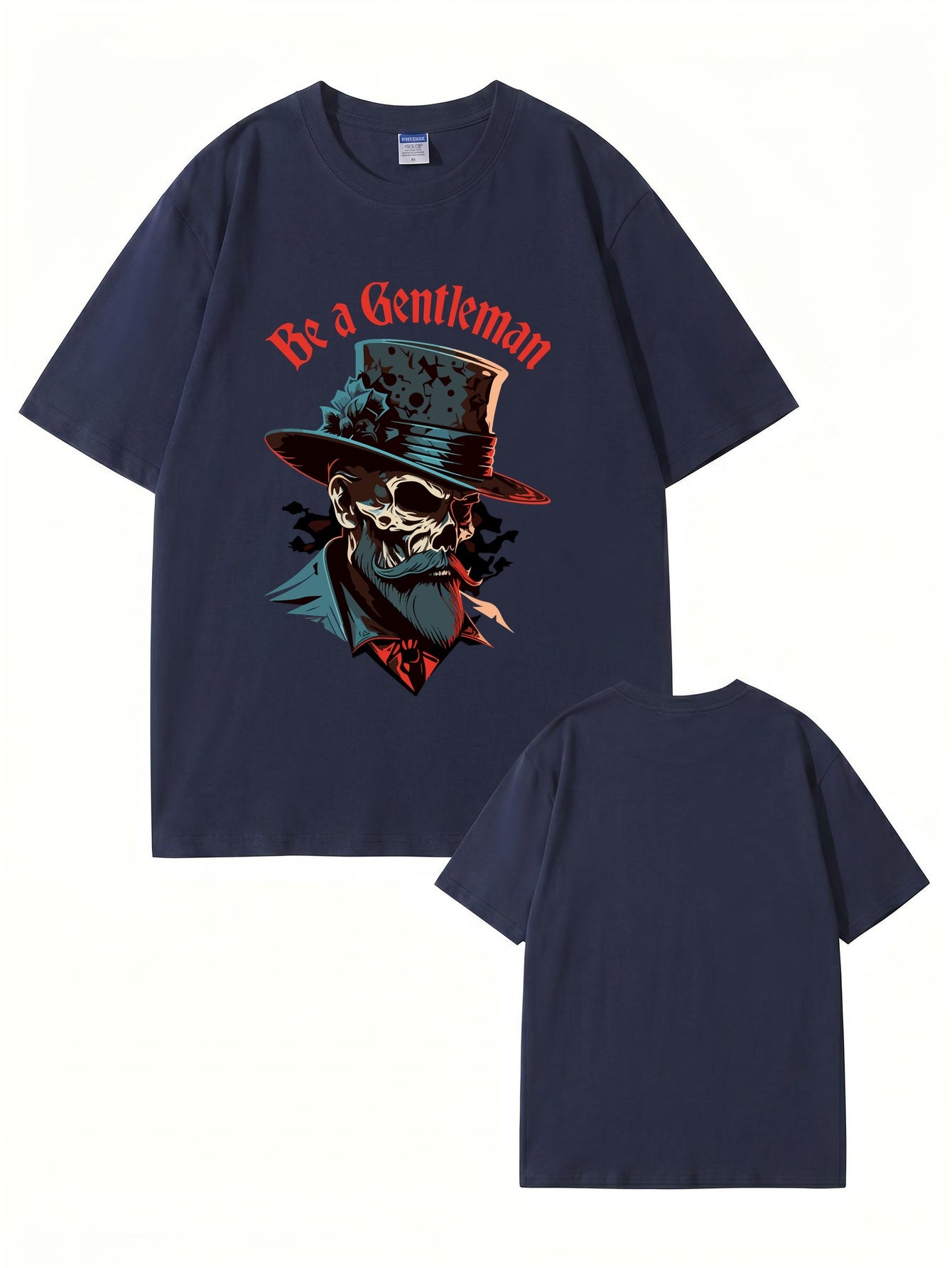 Be a Gentleman Skull Graphic Tee - Premium 200GSM Cotton Streetwear