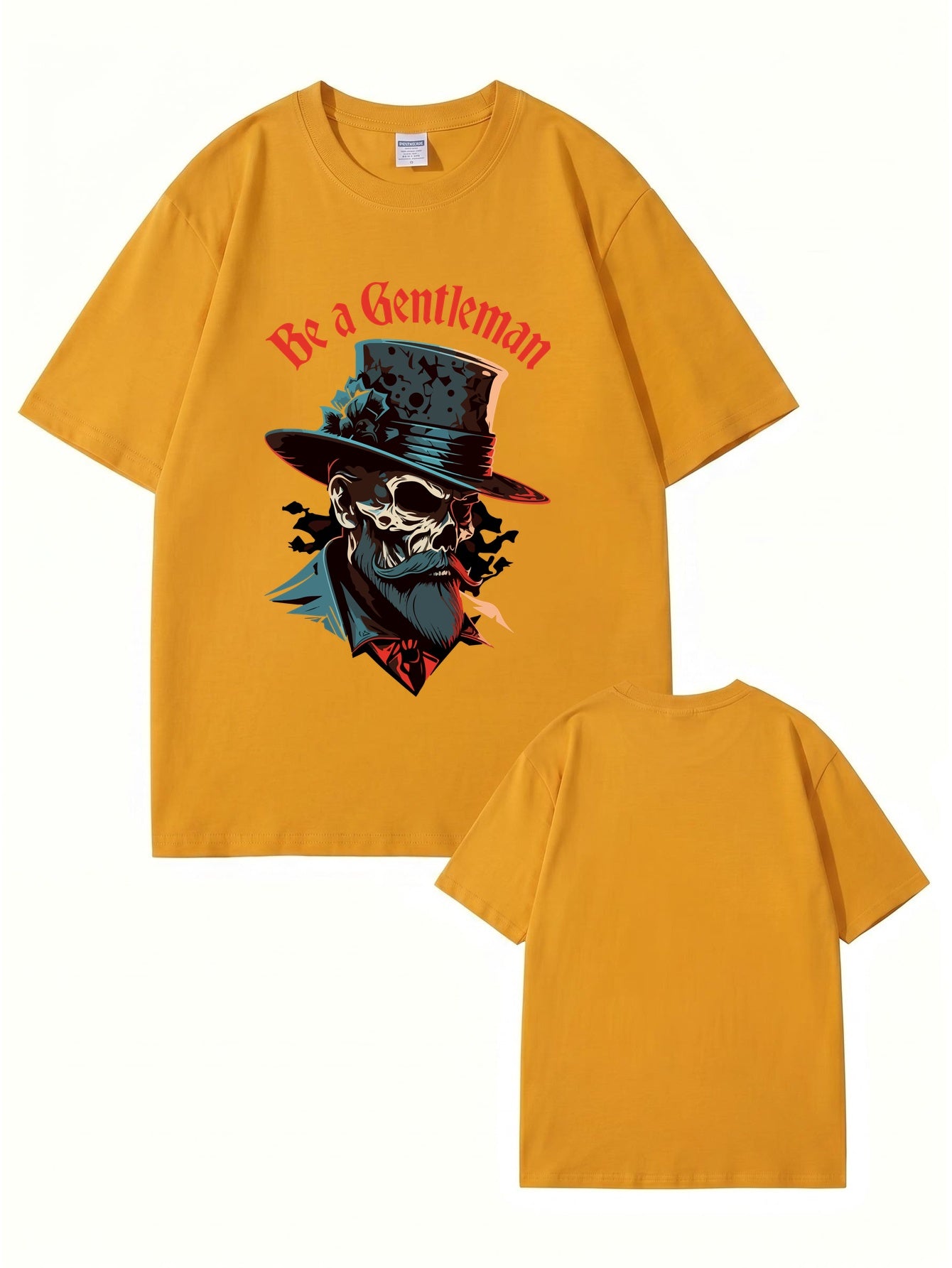 Be a Gentleman Skull Graphic Tee - Premium 200GSM Cotton Streetwear