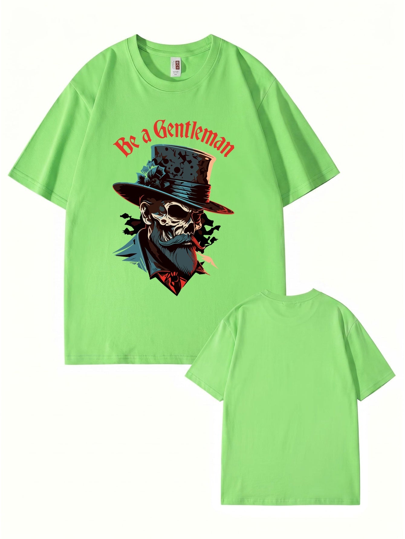 Be a Gentleman Skull Graphic Tee - Premium 200GSM Cotton Streetwear