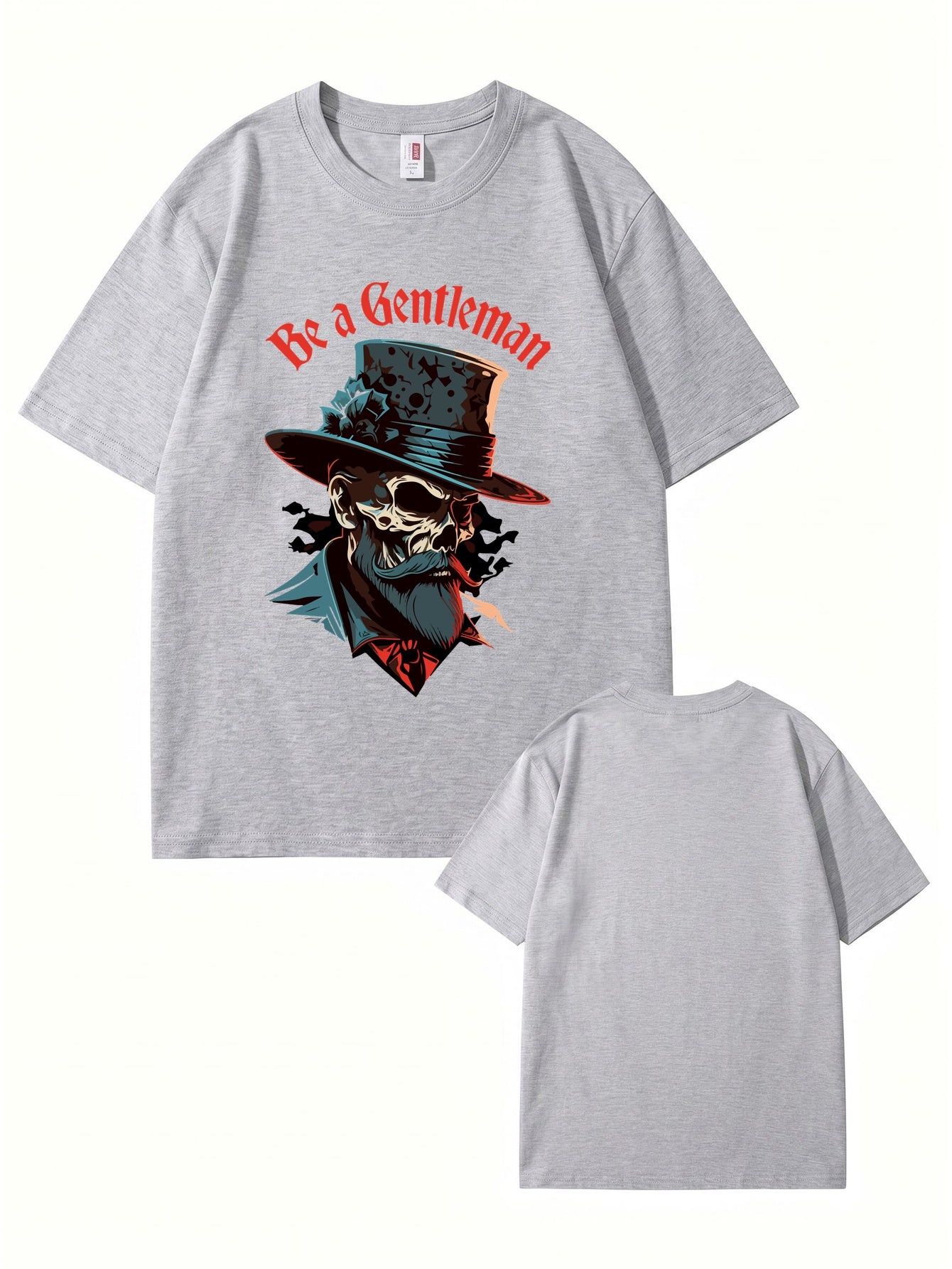 Be a Gentleman Skull Graphic Tee - Premium 200GSM Cotton Streetwear