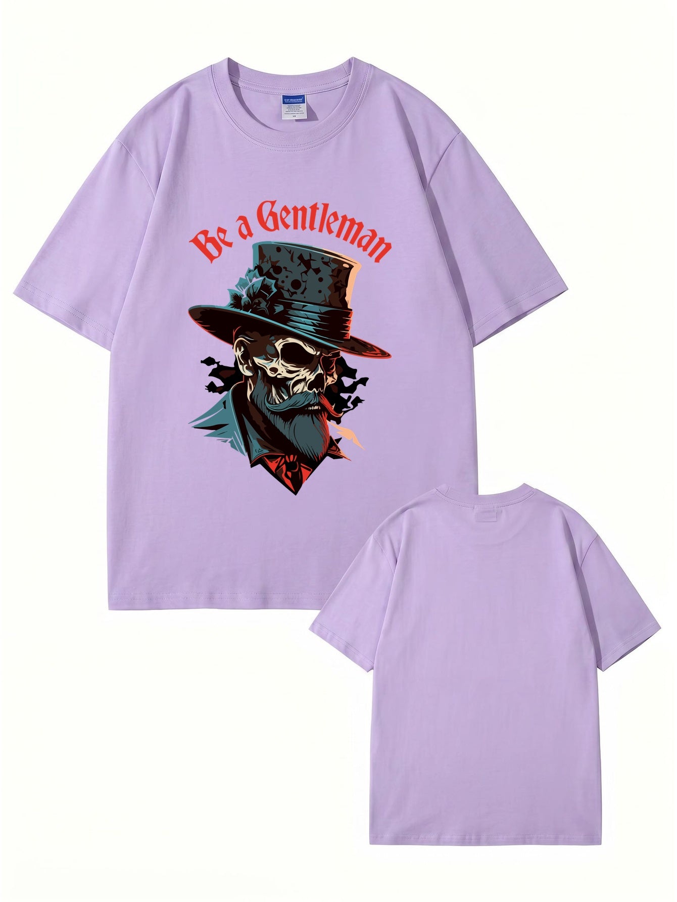 Be a Gentleman Skull Graphic Tee - Premium 200GSM Cotton Streetwear
