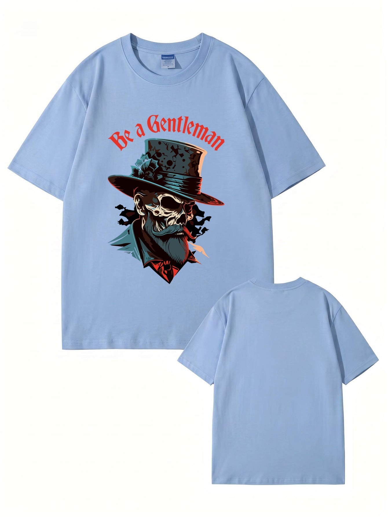Be a Gentleman Skull Graphic Tee - Premium 200GSM Cotton Streetwear