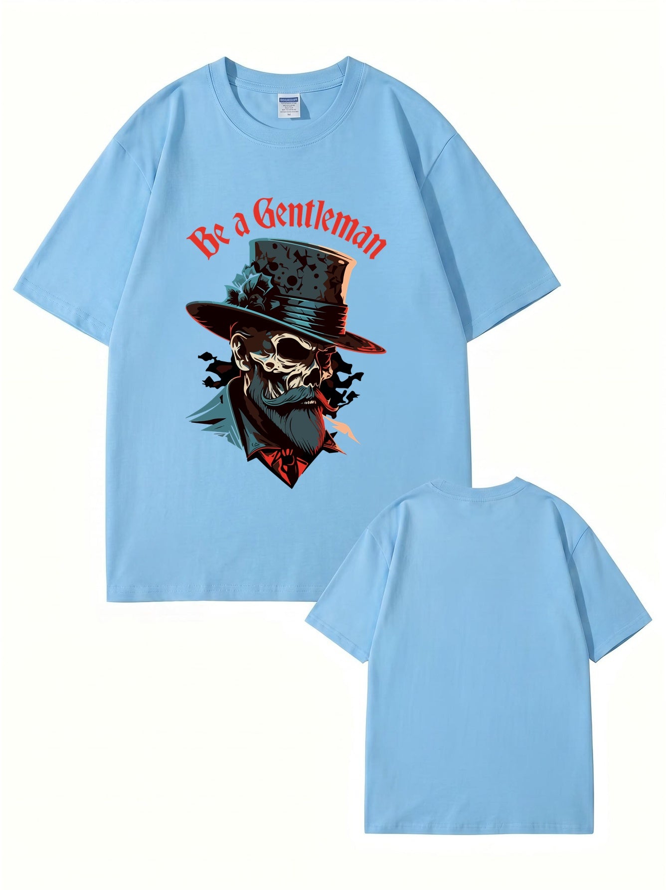 Be a Gentleman Skull Graphic Tee - Premium 200GSM Cotton Streetwear