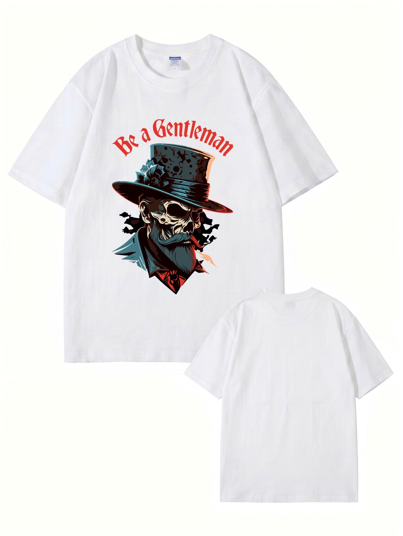 Be a Gentleman Skull Graphic Tee - Premium 200GSM Cotton Streetwear