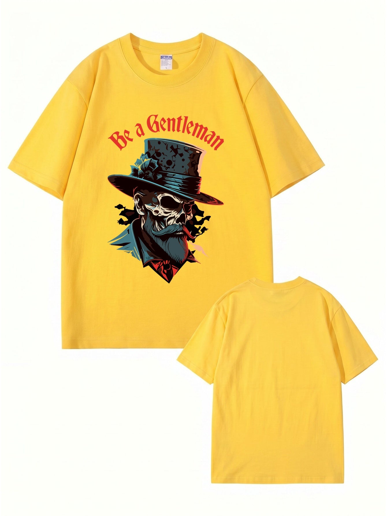 Be a Gentleman Skull Graphic Tee - Premium 200GSM Cotton Streetwear