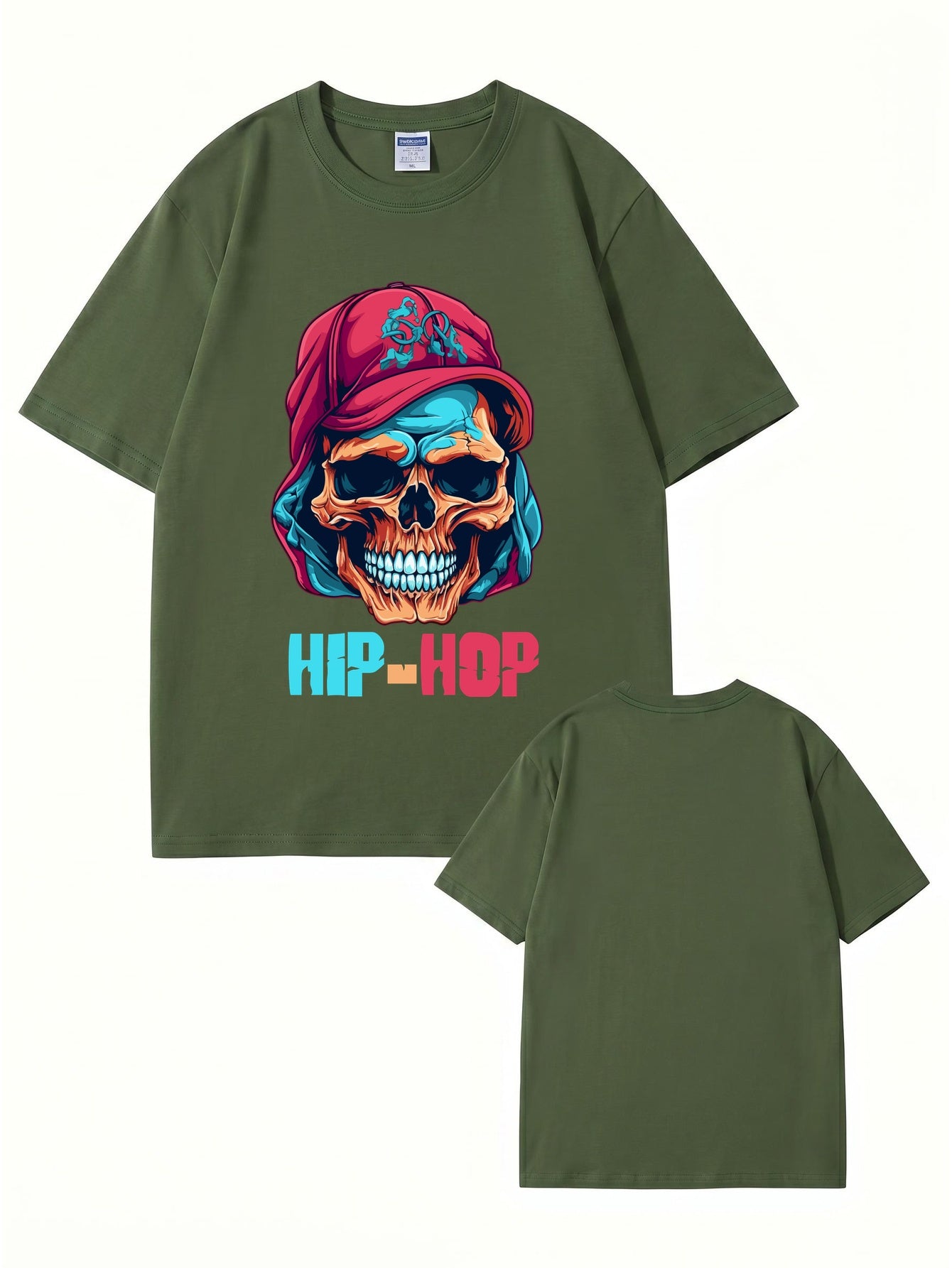 Hip-Hop Skull Graphic T-Shirt | Streetwear Urban Style Cotton Tee