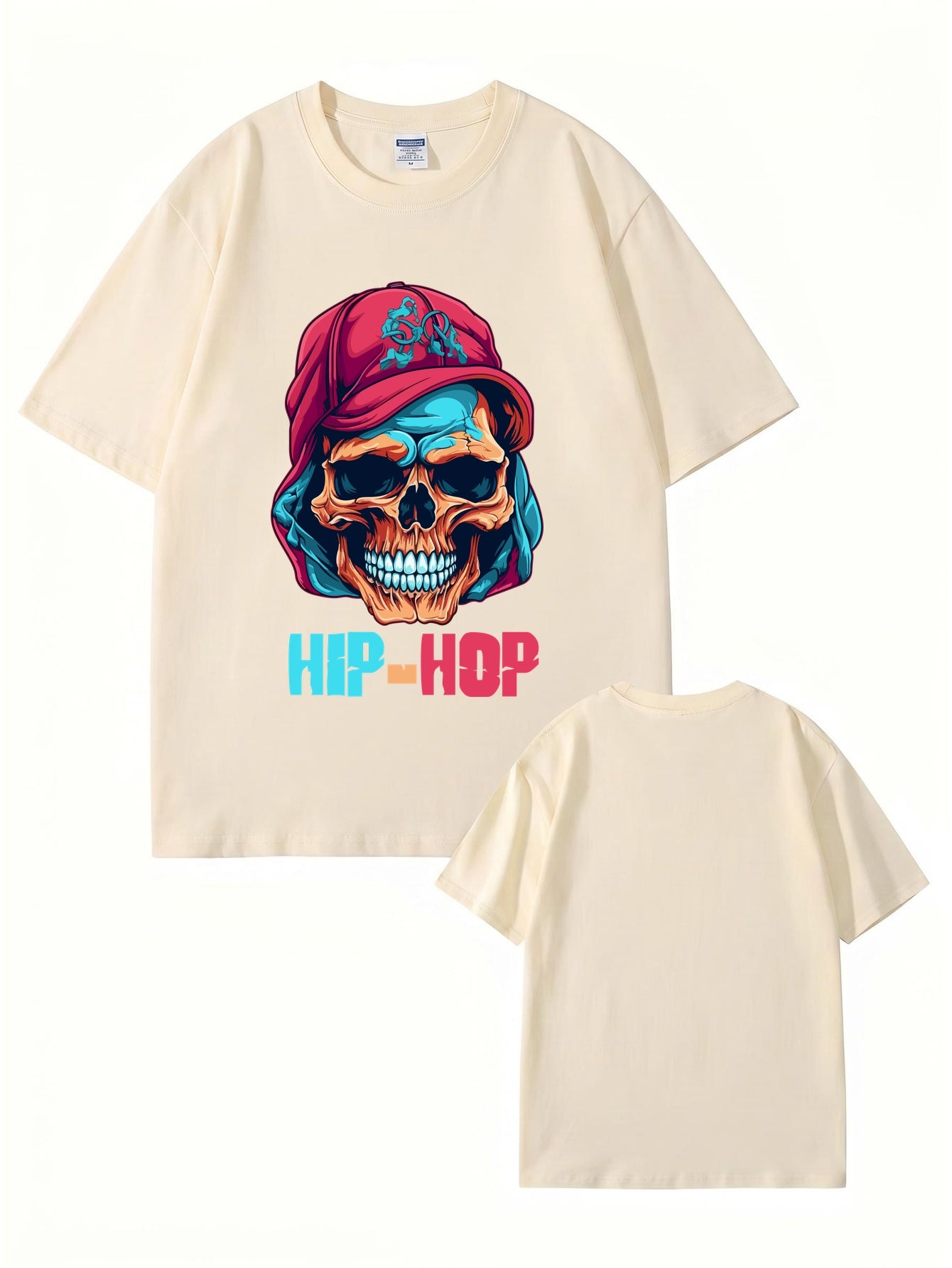Hip-Hop Skull Graphic T-Shirt | Streetwear Urban Style Cotton Tee
